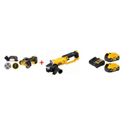 DeWalt 20V MAX XR Brushless 3" / 4-1/2" Angle Grinder Set plus 20V MAX XR 5.0Ah Battery & Charger Starter Kit