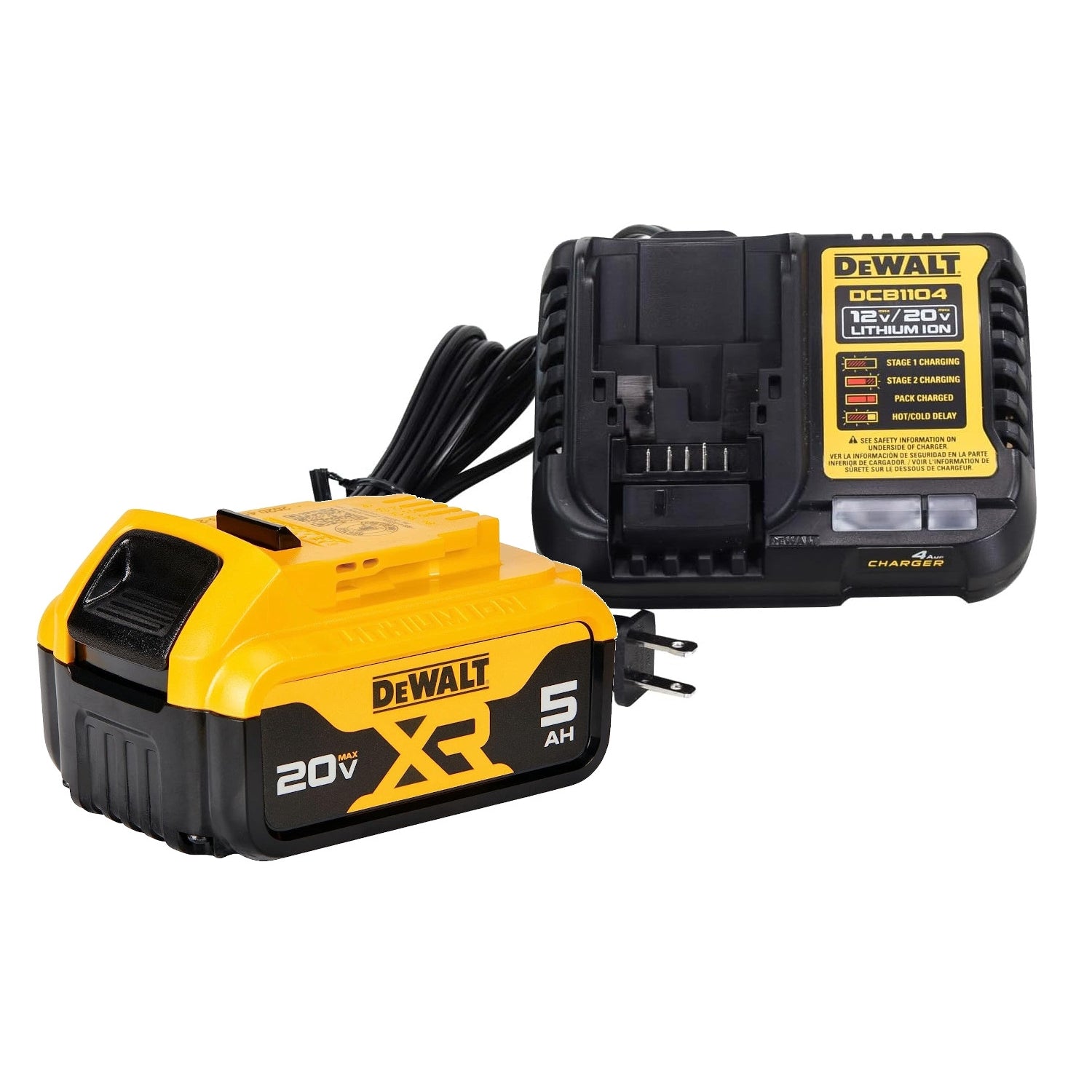 DeWalt DCB205C 20V MAX XR 5.0Ah Battery & Charger Starter Kit