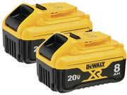 DeWalt DCB208-2 20V Max 8.0Ah Lithium Ion Battery, 2-Pack