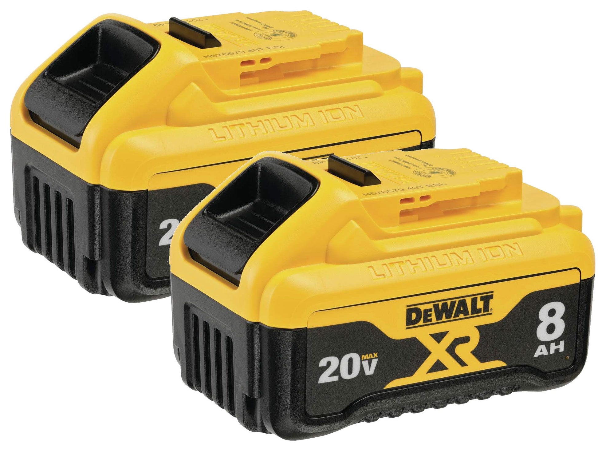 DeWalt DCB208-2 20V Max 8.0Ah Lithium Ion Battery, 2-Pack