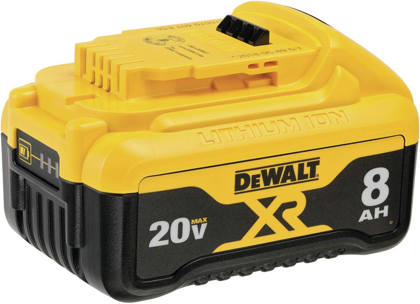 DeWalt DCB208-2 20V Max 8.0Ah Lithium Ion Battery, 2-Pack