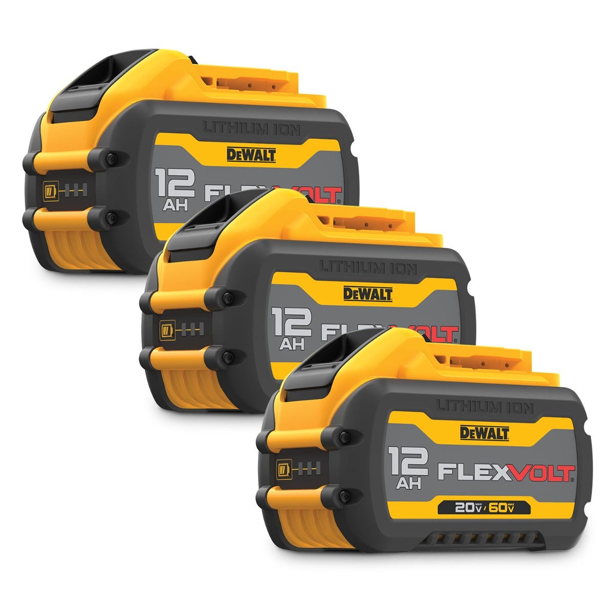 DeWalt DCB612 20V/60V MAX FlexVolt 12.0Ah Battery, 3-Pack