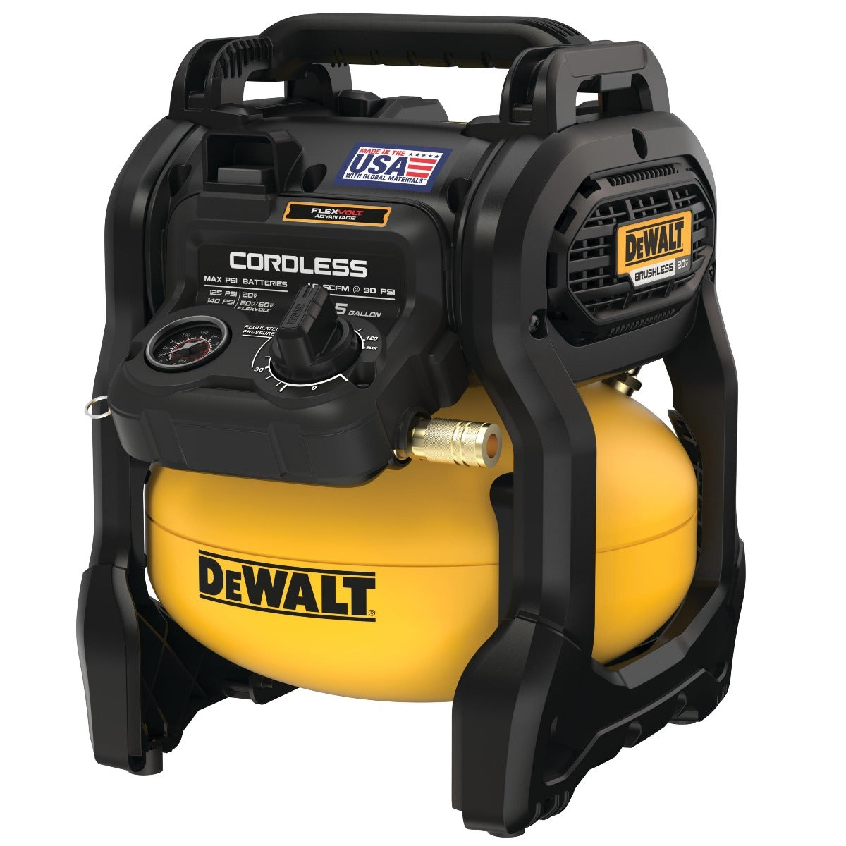 DeWalt DCC2520B 20V MAX 2-1/2 Gal. Brushless Cordless Air Compressor, Tool Only