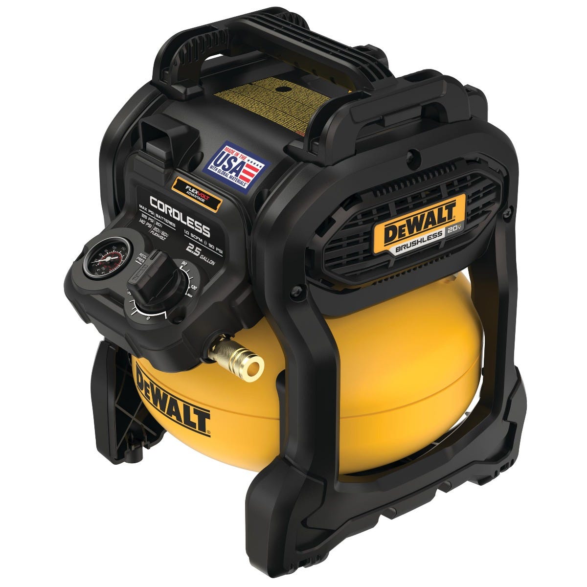 DeWalt DCC2520B 20V MAX 2-1/2 Gal. Brushless Cordless Air Compressor, Tool Only
