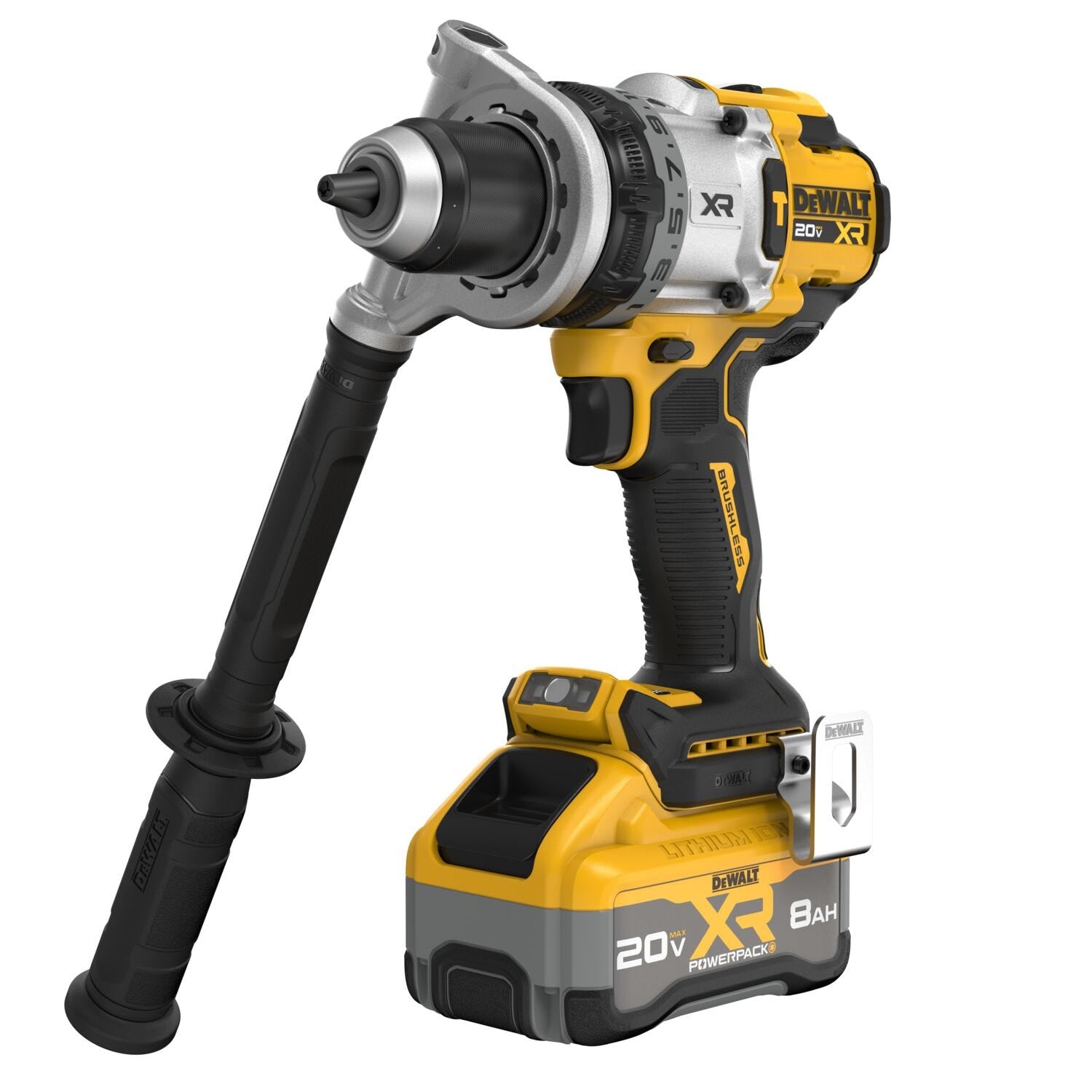DeWalt DCD1007WW1 20V MAX XR Brushless 3-Speed 1/2 in. Hammer Drill POWERPACK 8.0Ah Kit