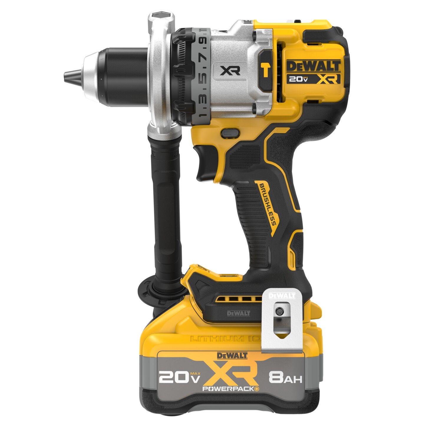 DeWalt DCD1007WW1 20V MAX XR Brushless 3-Speed 1/2 in. Hammer Drill POWERPACK 8.0Ah Kit