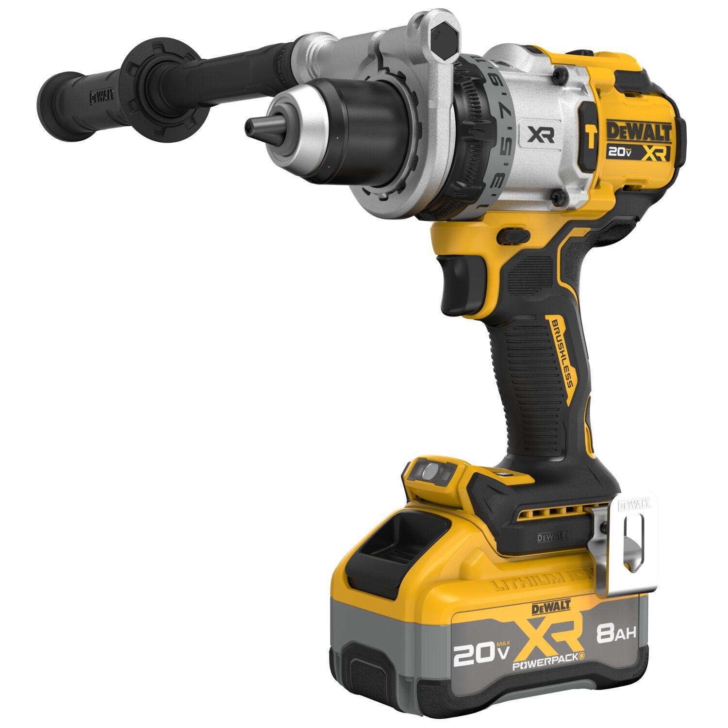 DeWalt DCD1007WW1 20V MAX XR Brushless 3-Speed 1/2 in. Hammer Drill POWERPACK 8.0Ah Kit