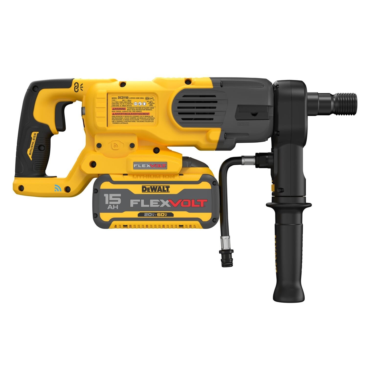 DeWalt DCD150Z2 60V MAX Brushless 6-3/8 in. 3-Speed Core Drill FLEXVOLT 15Ah Kit
