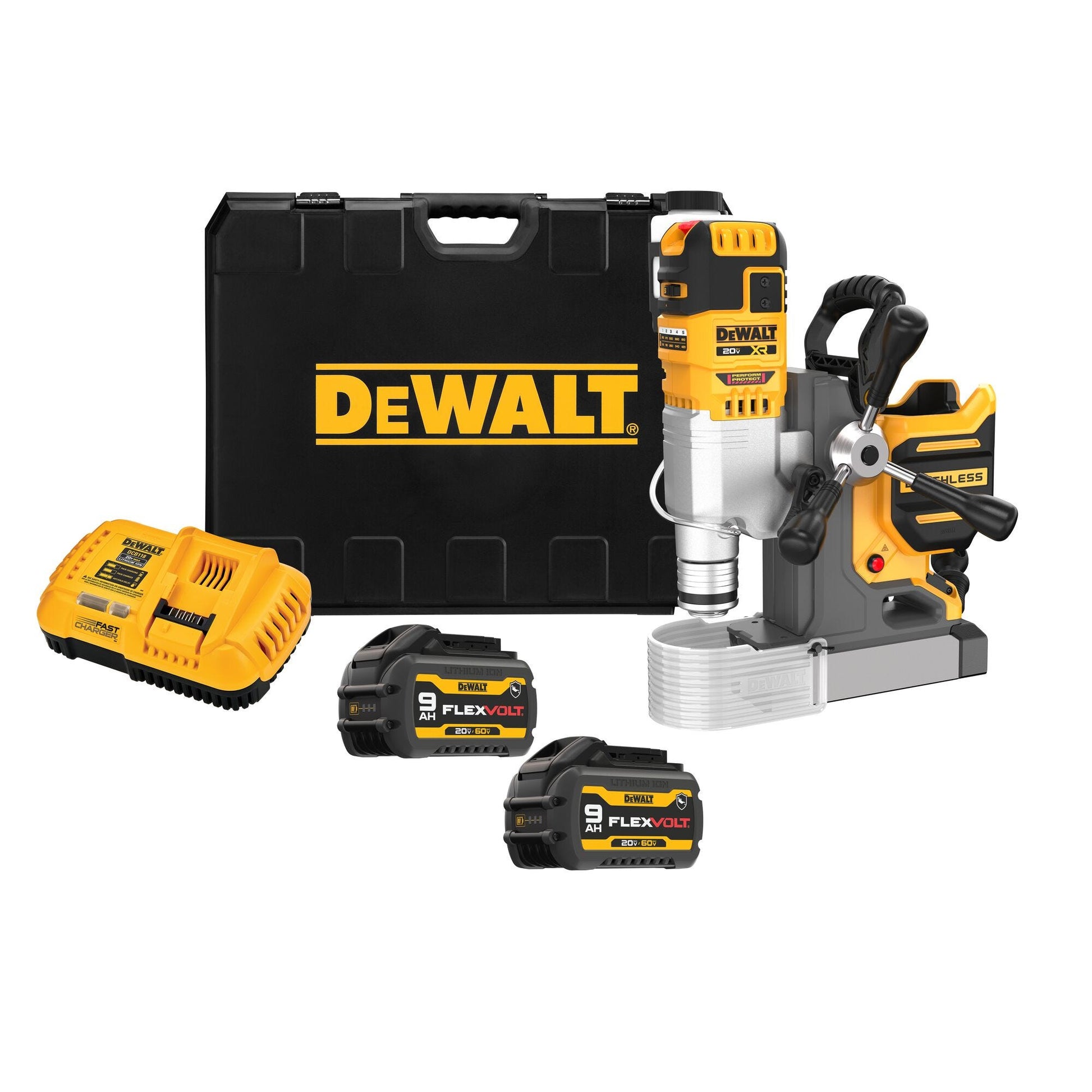 DeWalt DCD1624GX2 20V MAX XR Brushless 2 in. Magnetic Drill Press 9.0Ah Kit