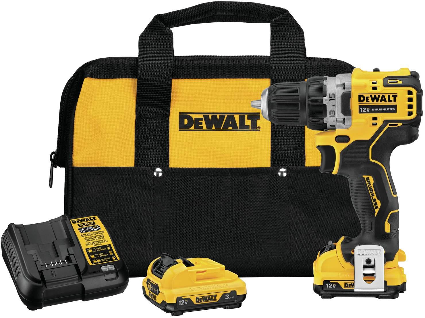 DeWALT DCD701F2 XTREME 12V MAX Brushless 3/8-inch Cordless Drill/Driver 2.0Ah Kit