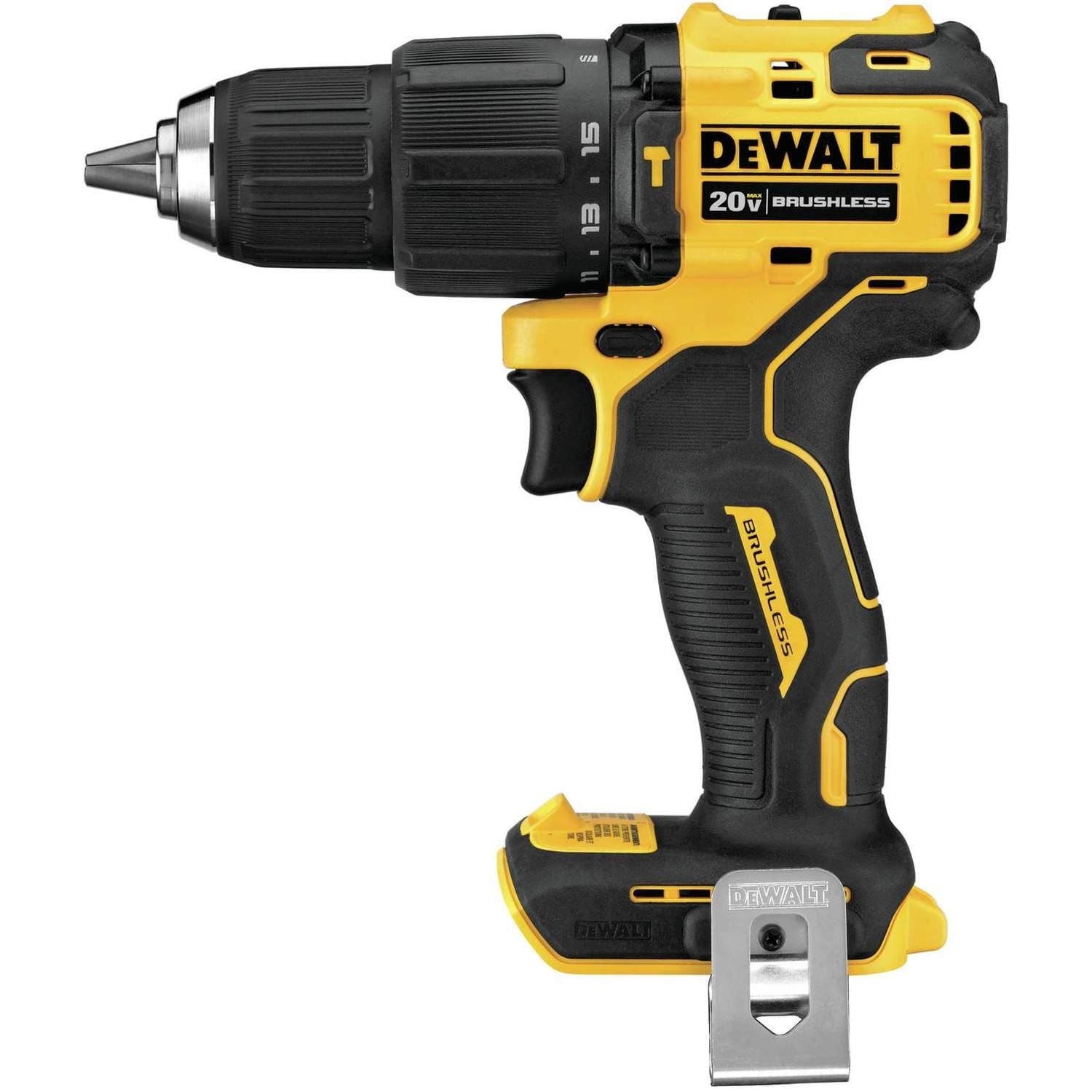 DeWalt DCD709B Atomic 20V MAX Brushless Compact Cordless 1/2-inch Hammer Drill/Driver, Tool Only