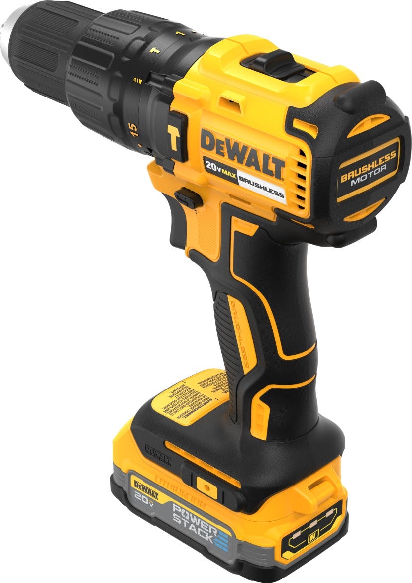 DEWALT DCD778E1 20V MAX* Brushless 1/2 in. Hammer Drill/Driver PowerStack Kit