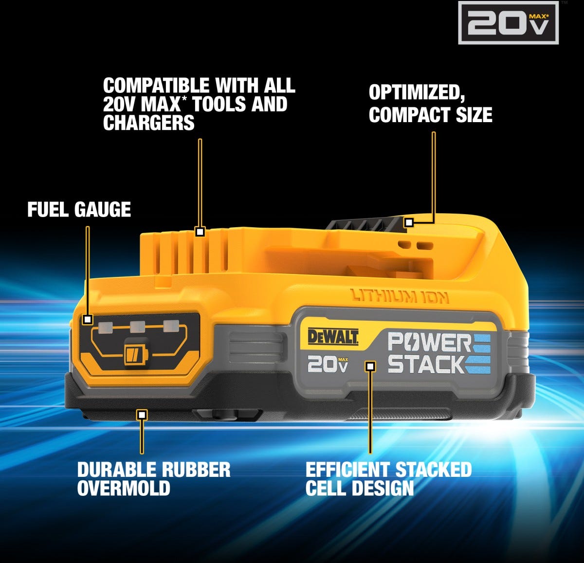 DEWALT DCD778E1 20V MAX* Brushless 1/2 in. Hammer Drill/Driver PowerStack Kit