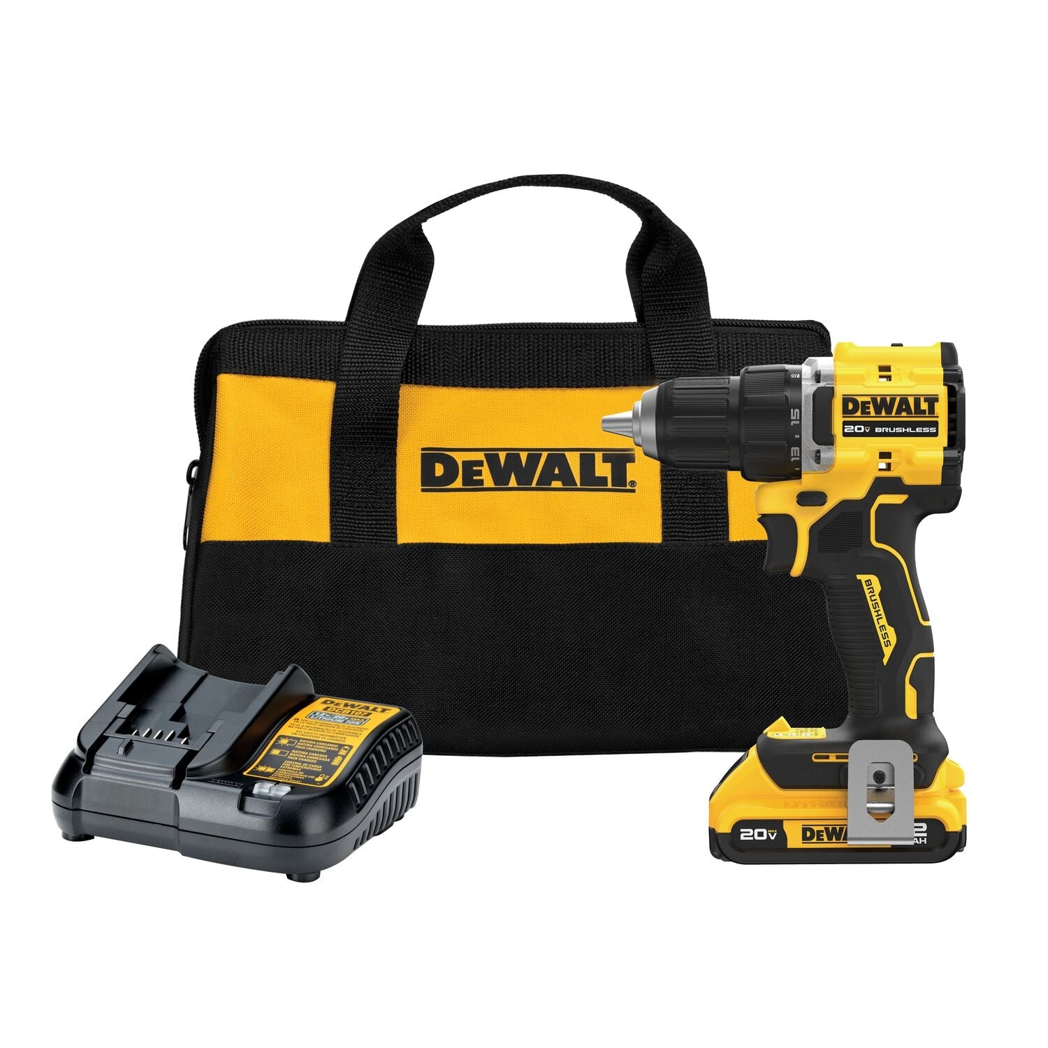DeWalt DCD794D1 ATOMIC COMPACT SERIES 20V MAX Brushless 1/2 in. Drill Driver 2.0Ah Kit