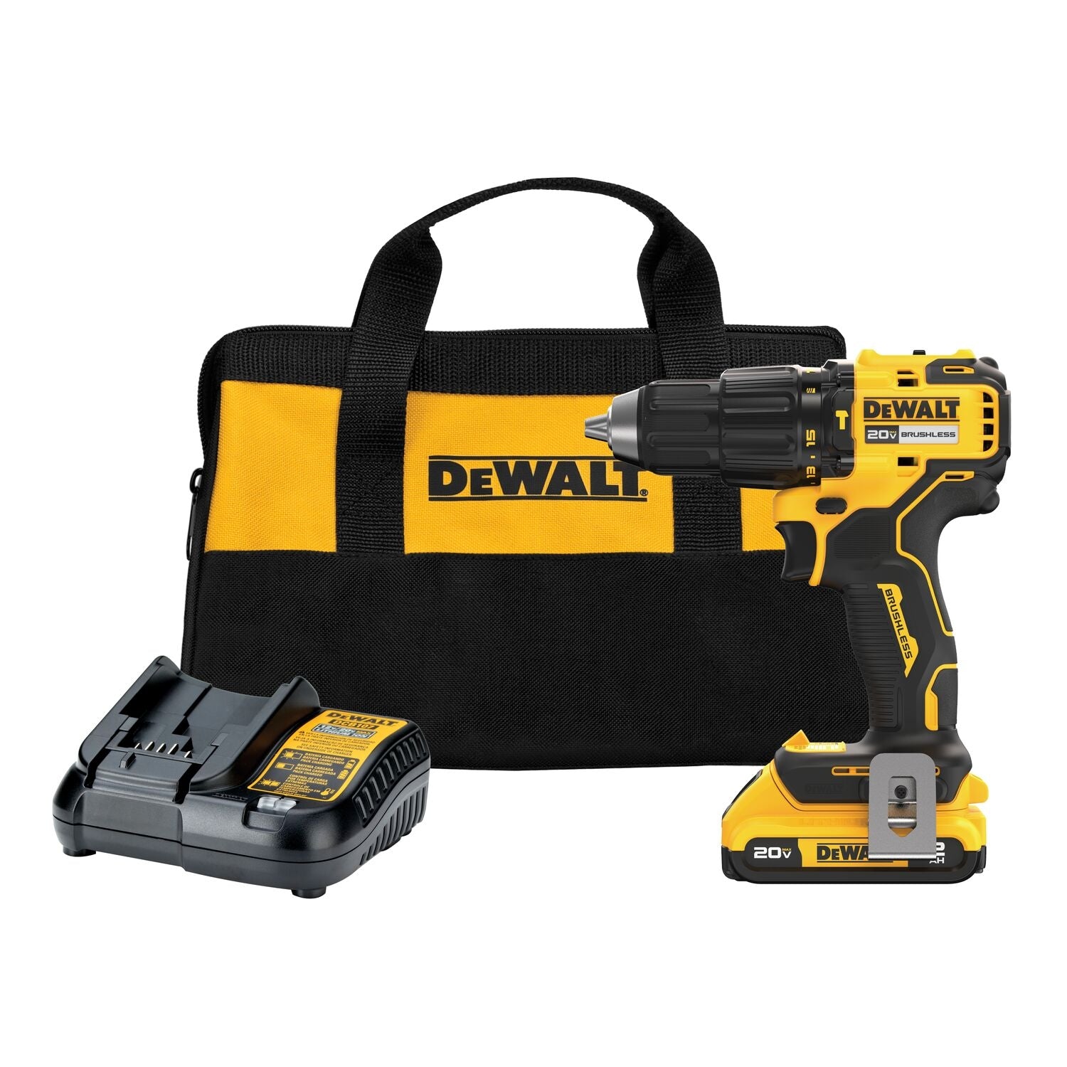 DeWalt DCD798D1 20V MAX Brushless 1/2 in. Hammer Drill 2.0Ah Kit