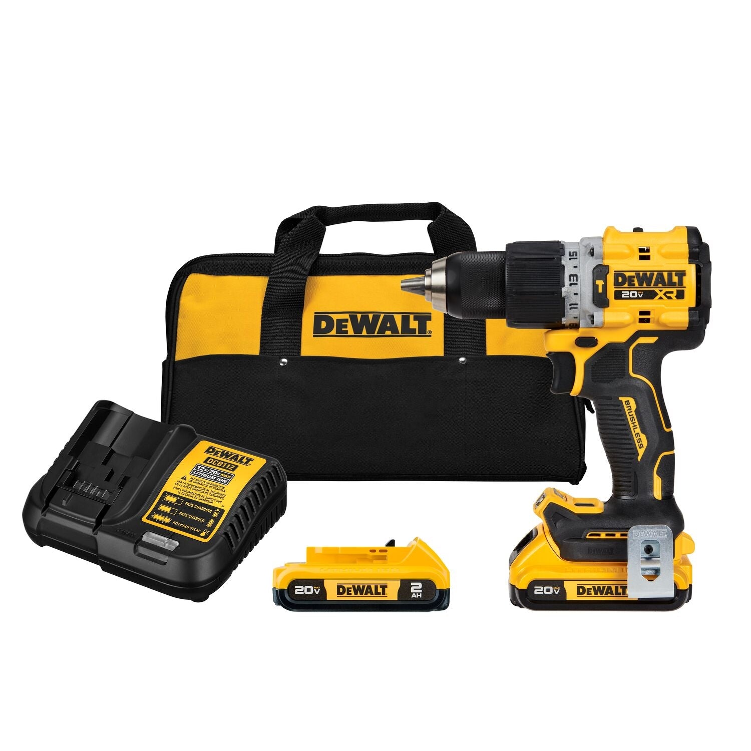 DeWalt DCD805D2 20V MAX* XR Brushless 1/2 in. Hammer Drill/Driver 2.0Ah Kit