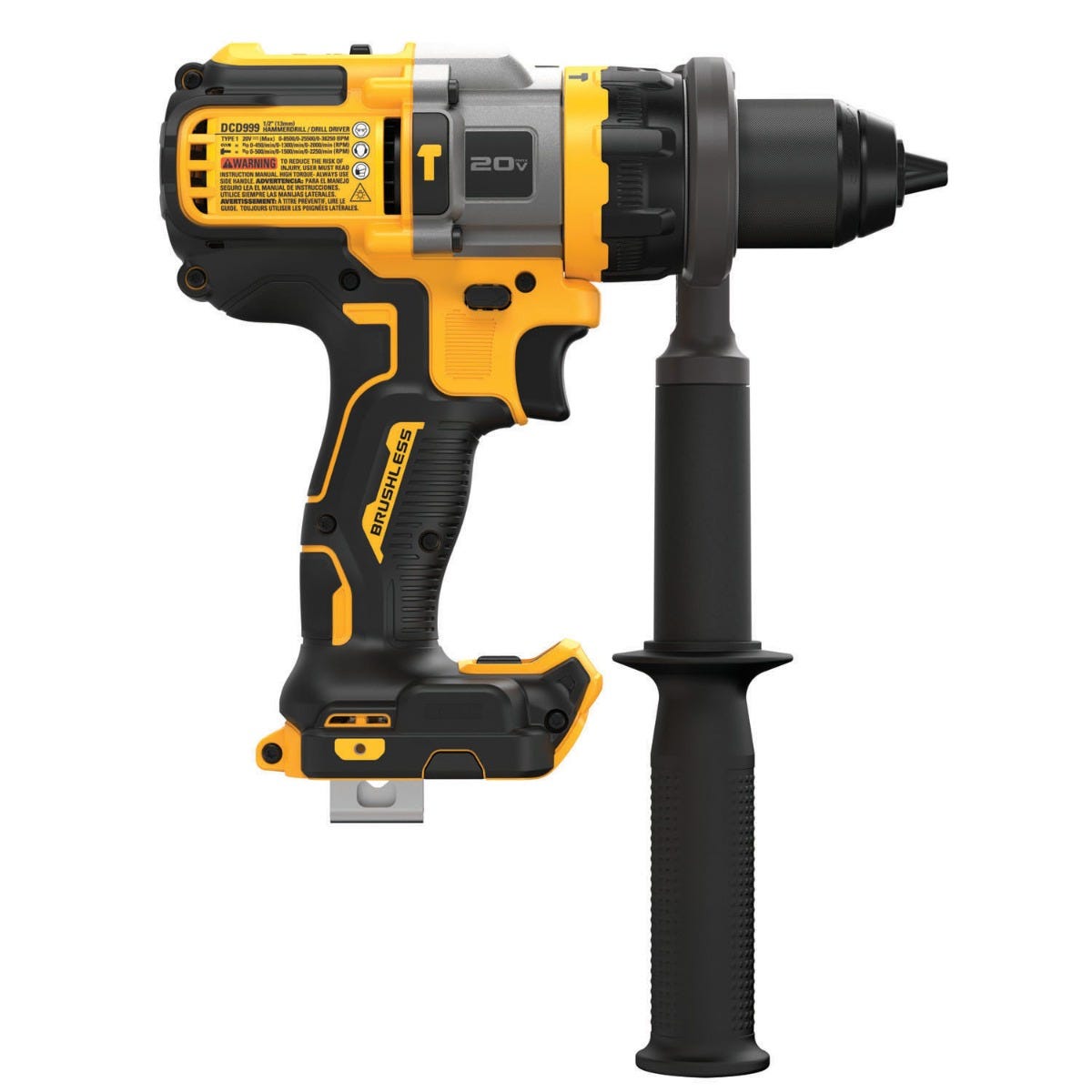 DEWALT DCD999B 20V MAX FLEXVOLT Advantage 3-Speed Hammer Drill, Tool Only