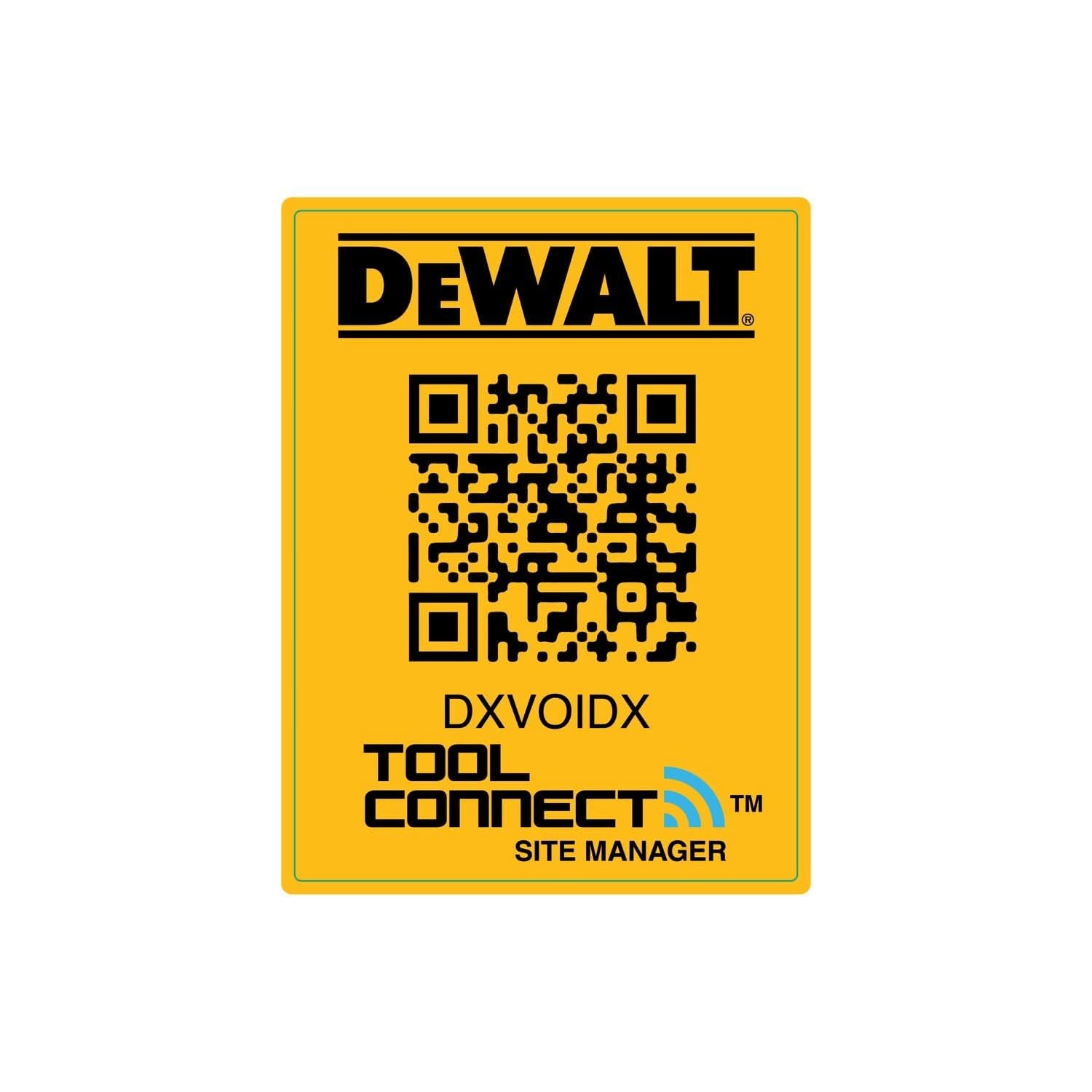 DeWalt DCE051 Site Manager QR Code Adhesive Tag (Large)