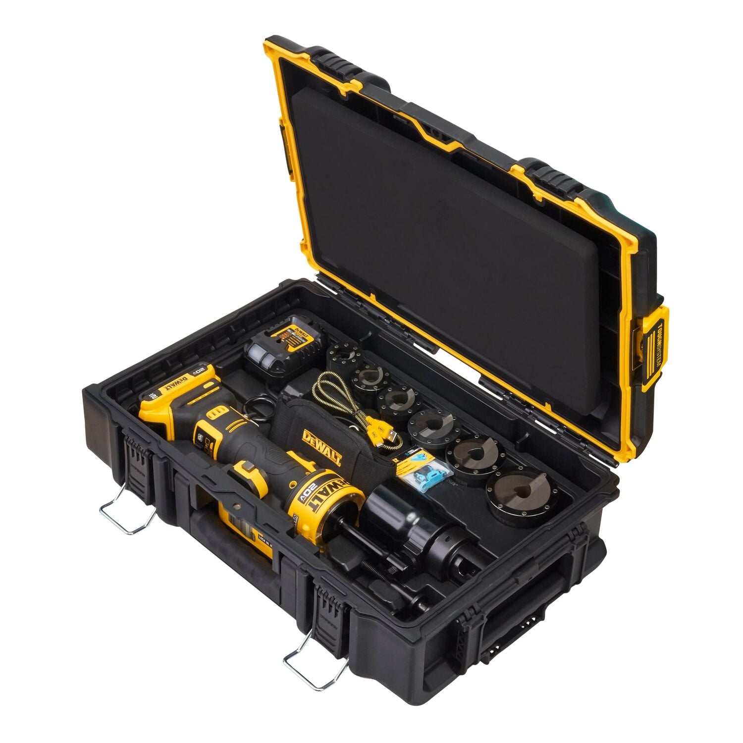 DeWalt DCE600D1K2 20V MAX* Hydraulic Knockout Tool 2.0Ah Kit w/ 1/2'' - 2'' Punch and Die Set