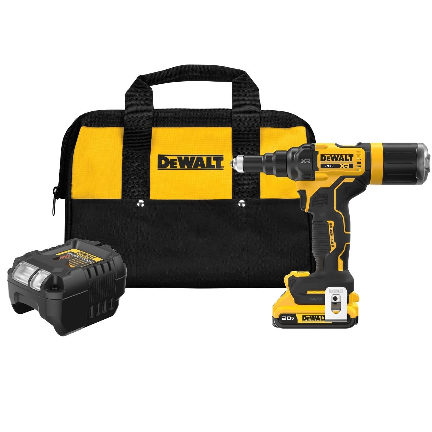 DeWalt DCF403D1 20V MAX XR Brushless 3/16 in. Rivet Tool 2.0Ah Kit ...
