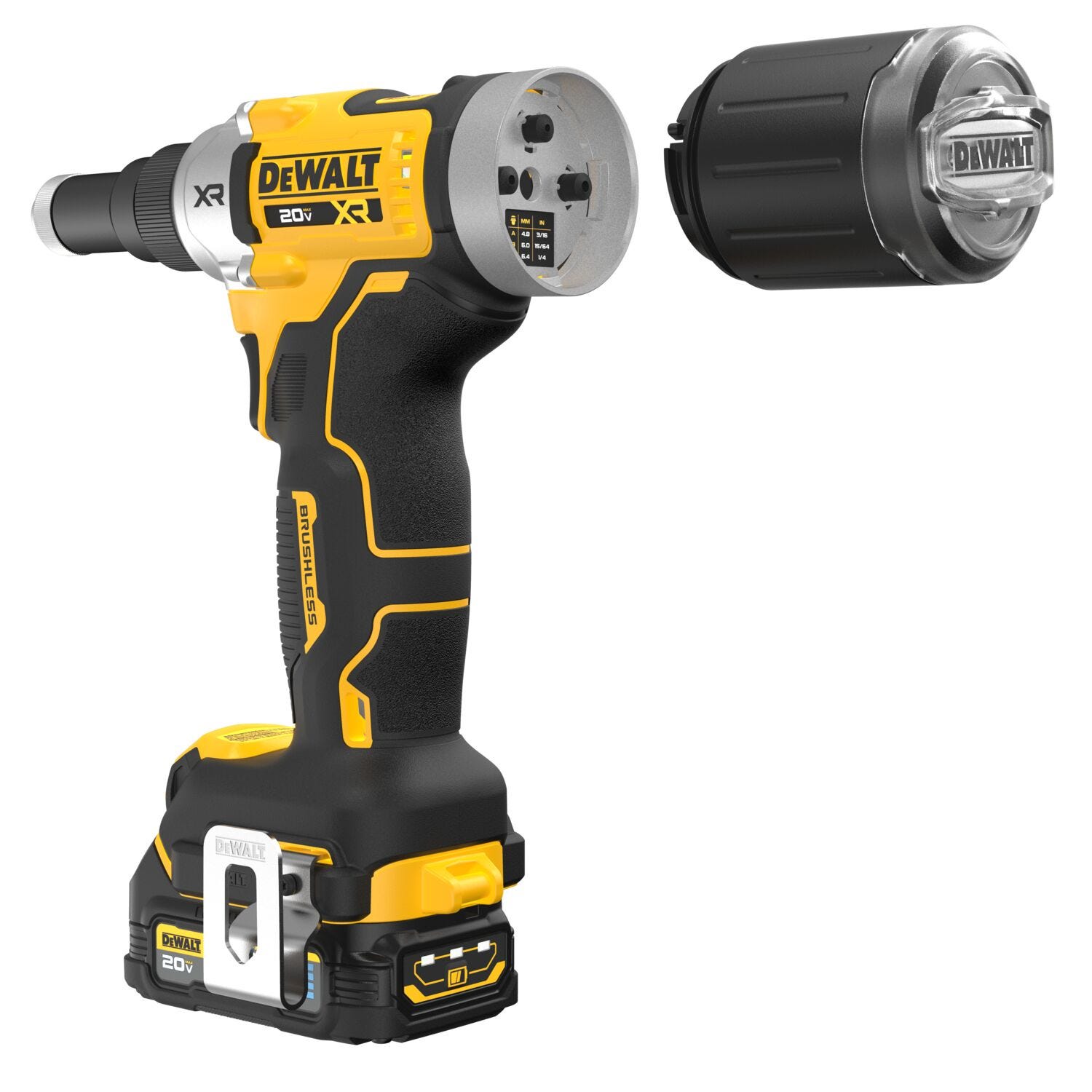 DeWalt DCF414GE2 20V MAX XR Brushless 1/4 in. Rivet Tool POWERSTACK 1.7Ah Kit