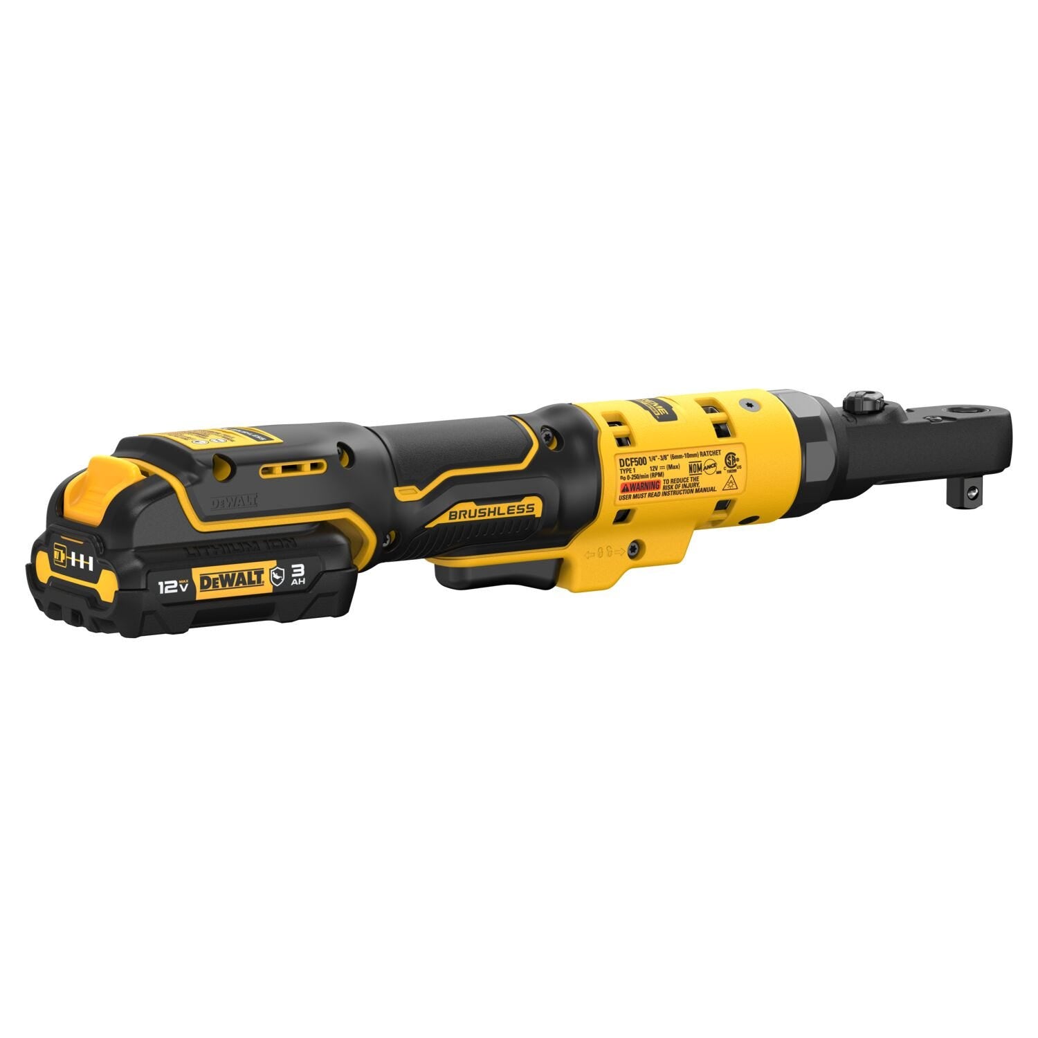 DeWalt DCF500GG1 XTREME 12V MAX Brushless 3/8 in. & 1/4 in. Sealed Head Ratchet 3.0Ah Kit