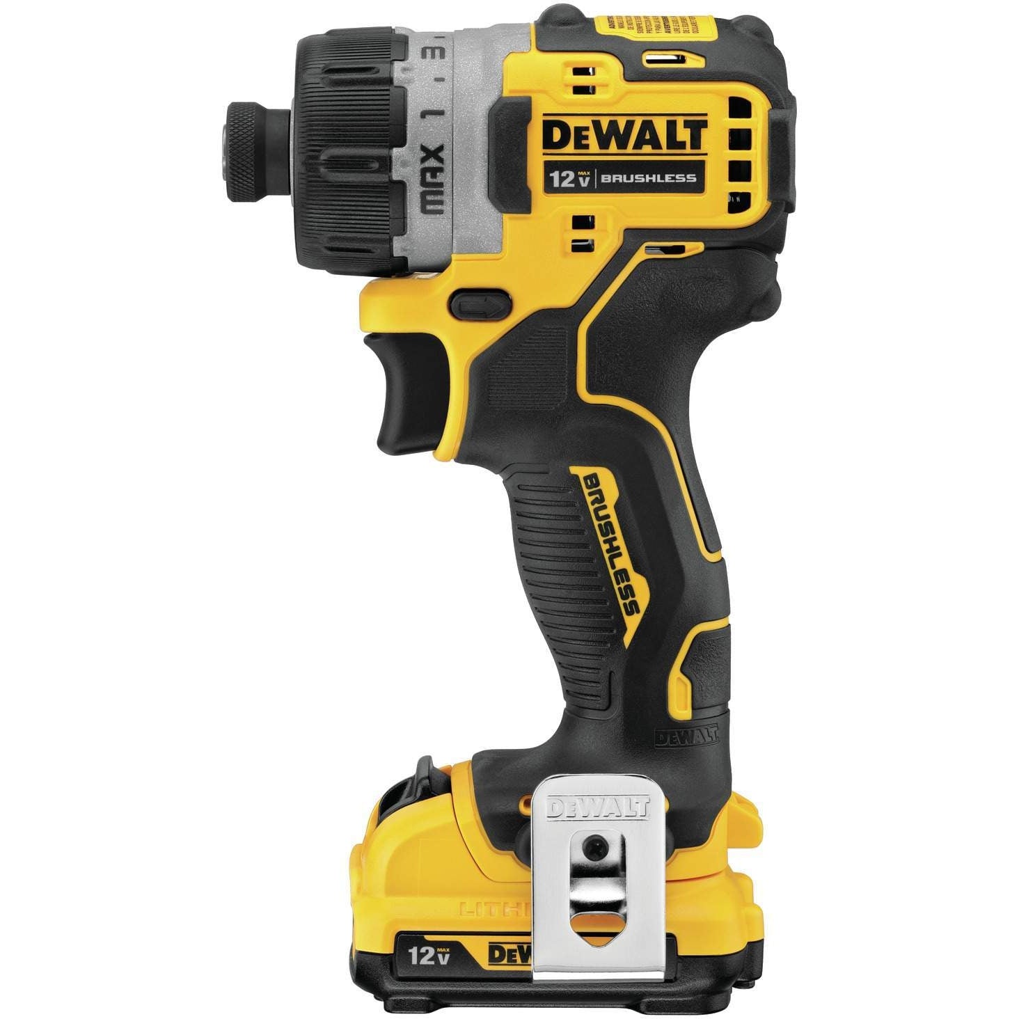 DeWALT DCF601F2 XTREME 12V MAX Brushless 1/4-inch Cordless Screwdriver 2.0Ah Kit