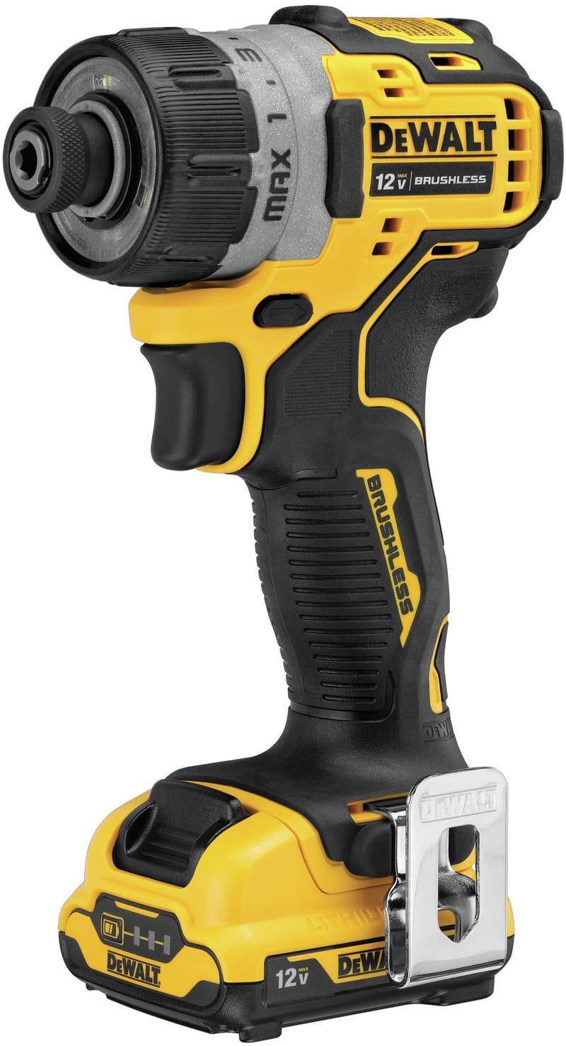 DeWALT DCF601F2 XTREME 12V MAX Brushless 1/4-inch Cordless Screwdriver 2.0Ah Kit