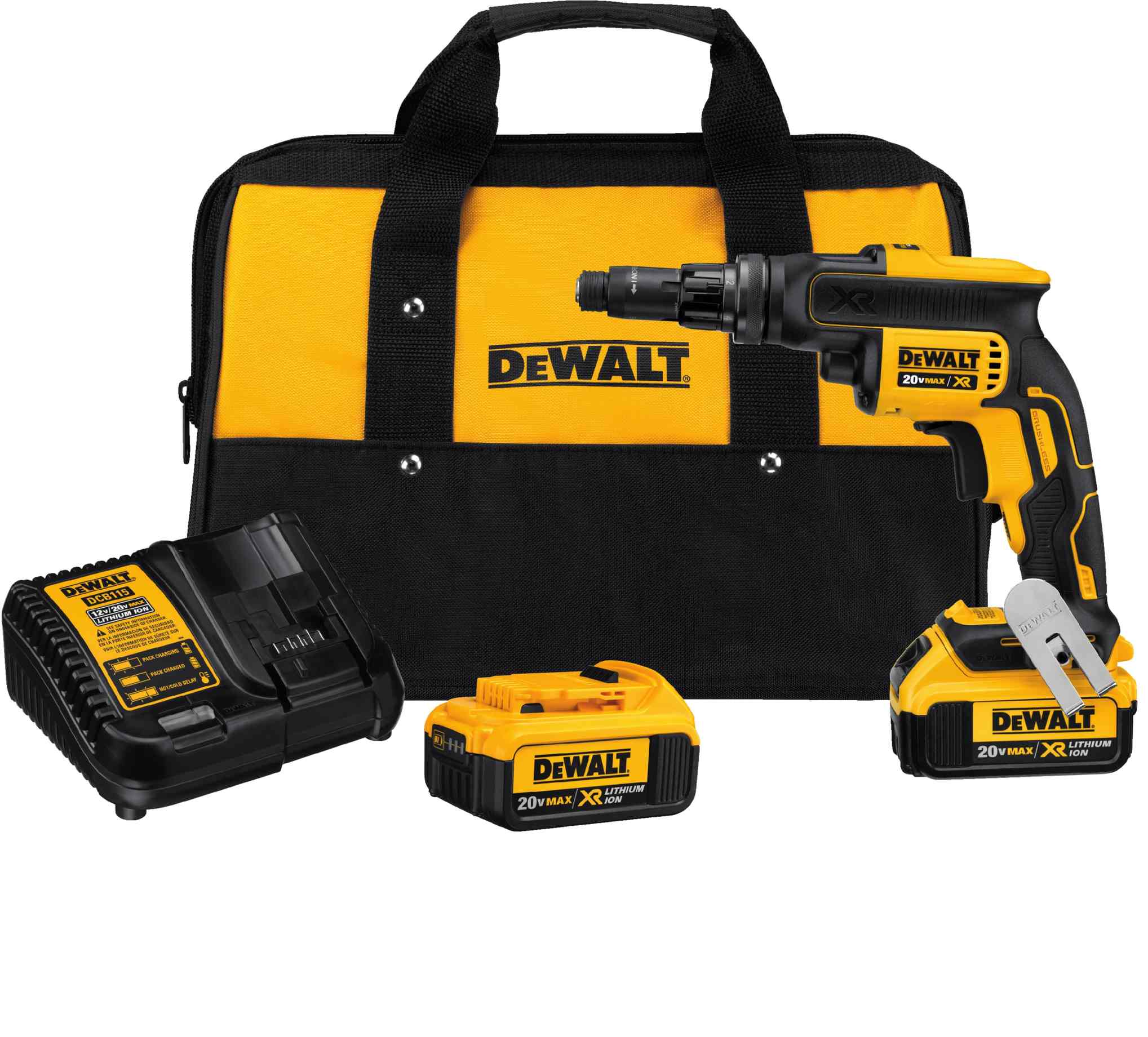 DeWalt 20V 4.0Ah Versa-Clutch Adjustable Torque Screwgun Kit