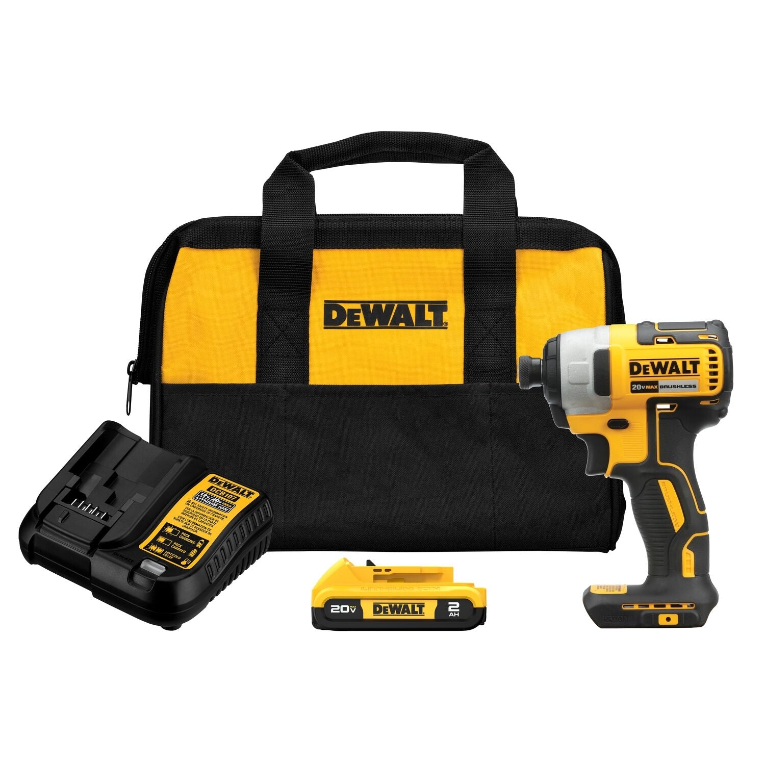 DeWalt DCF787D1 20V MAX Brushless 1/4 in. Impact Driver 2.0Ah Kit