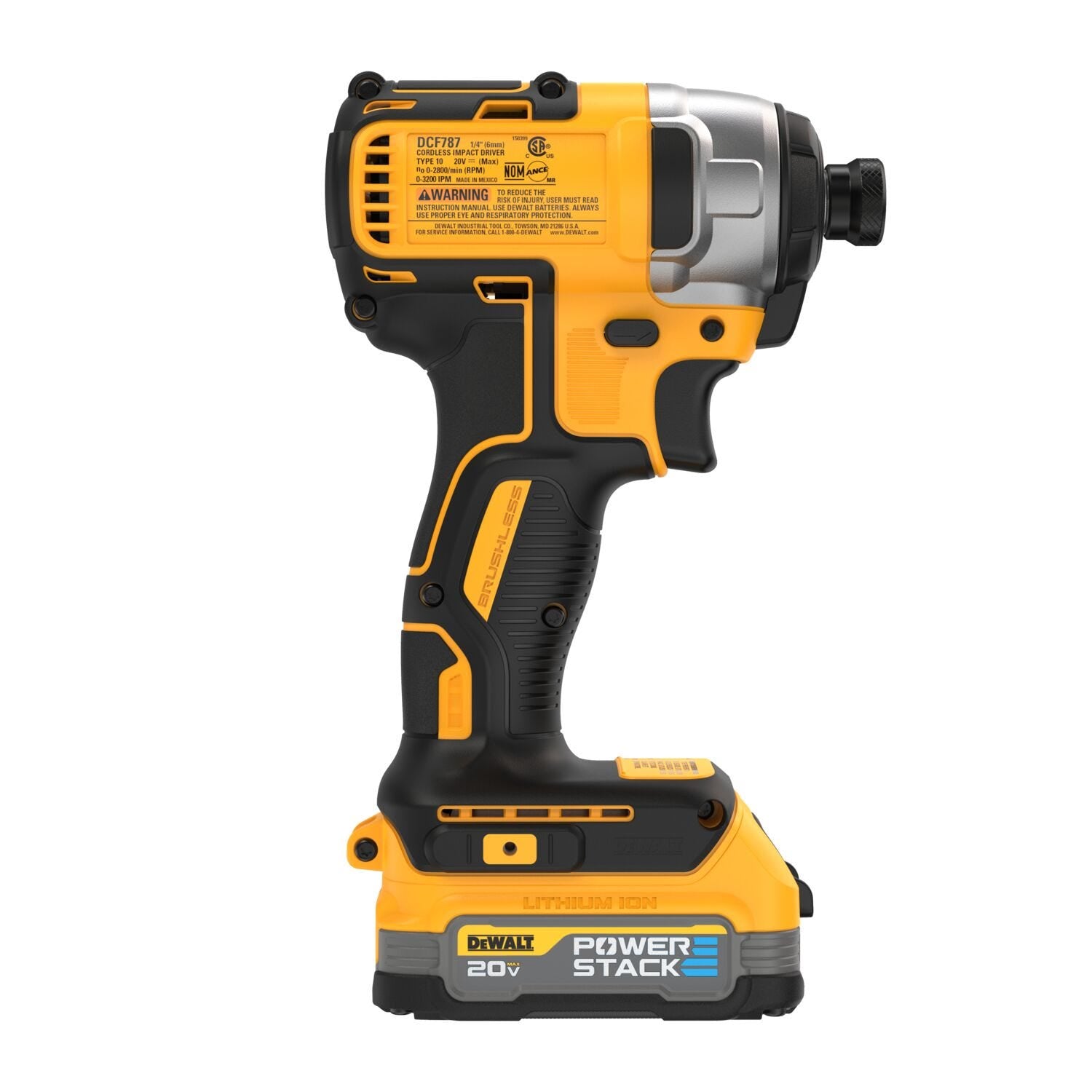 DeWalt DCF787E1 20V MAX Brushless 1/4 in. Impact Driver POWERSTACK 1.7Ah Kit