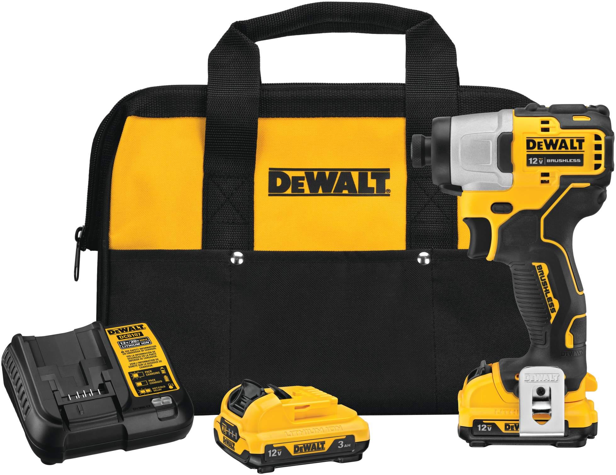 DeWALT DCF801F2 XTREME 12V MAX Brushless 1/4-inch Cordless Impact Driver 2.0Ah Kit