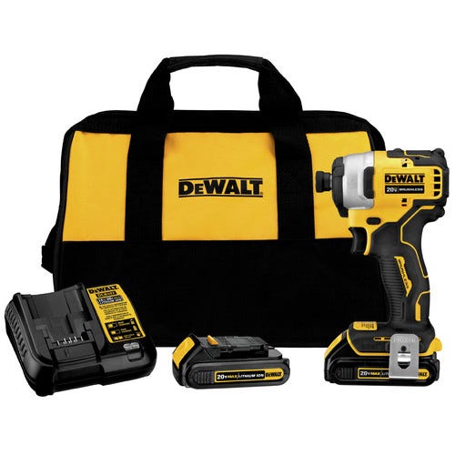 Dewalt DCF809C2 Atomic 20V MAX Brushless Compact Impact Driver 1.3Ah Dual Battery Kit