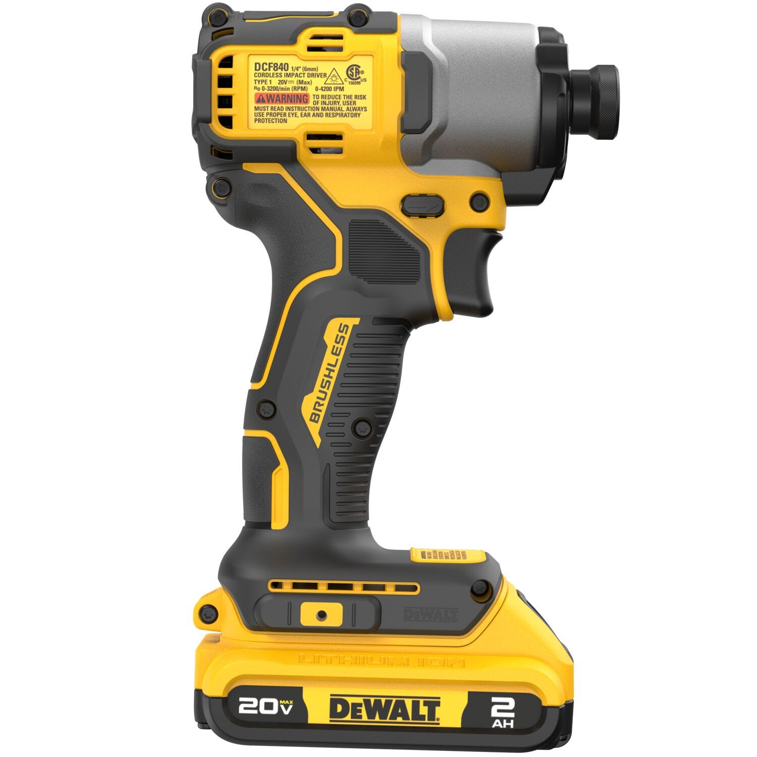 DeWalt DCF840D1 20V MAX Brushless 1/4 in. Impact Driver 2.0Ah Kit