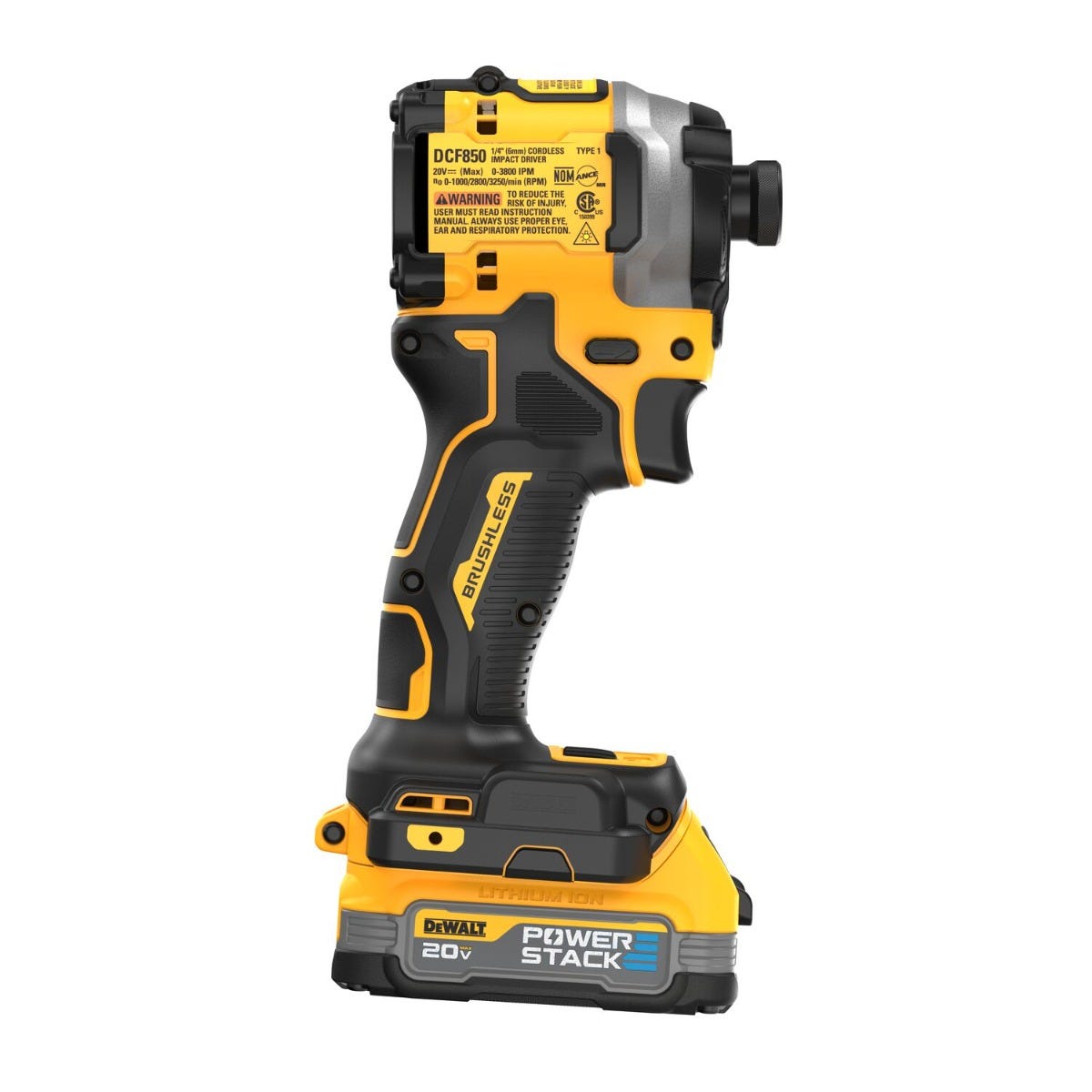 DeWalt DCF850E1 ATOMIC 20V MAX Brushless 3-Speed 1/4 in. Impact Driver 1.7Ah POWERSTACK Kit