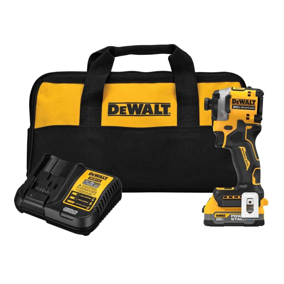 DeWalt DCF850E1 ATOMIC 20V MAX Brushless 3-Speed 1/4 in. Impact Driver 1.7Ah POWERSTACK Kit