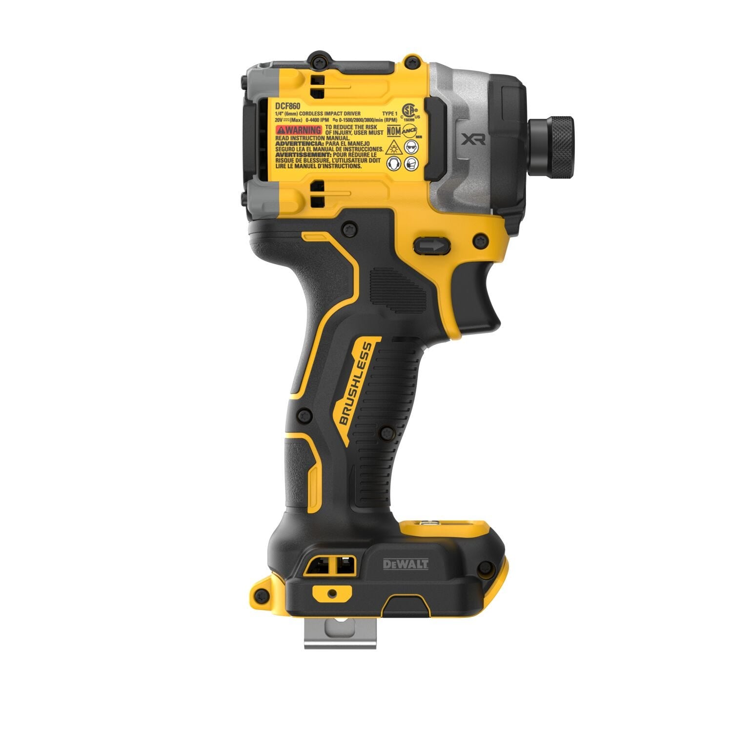 DeWalt DCF860B 20V MAX XR Brushless 3-Speed High Torque 1/4 in. Impact Driver, Tool Only