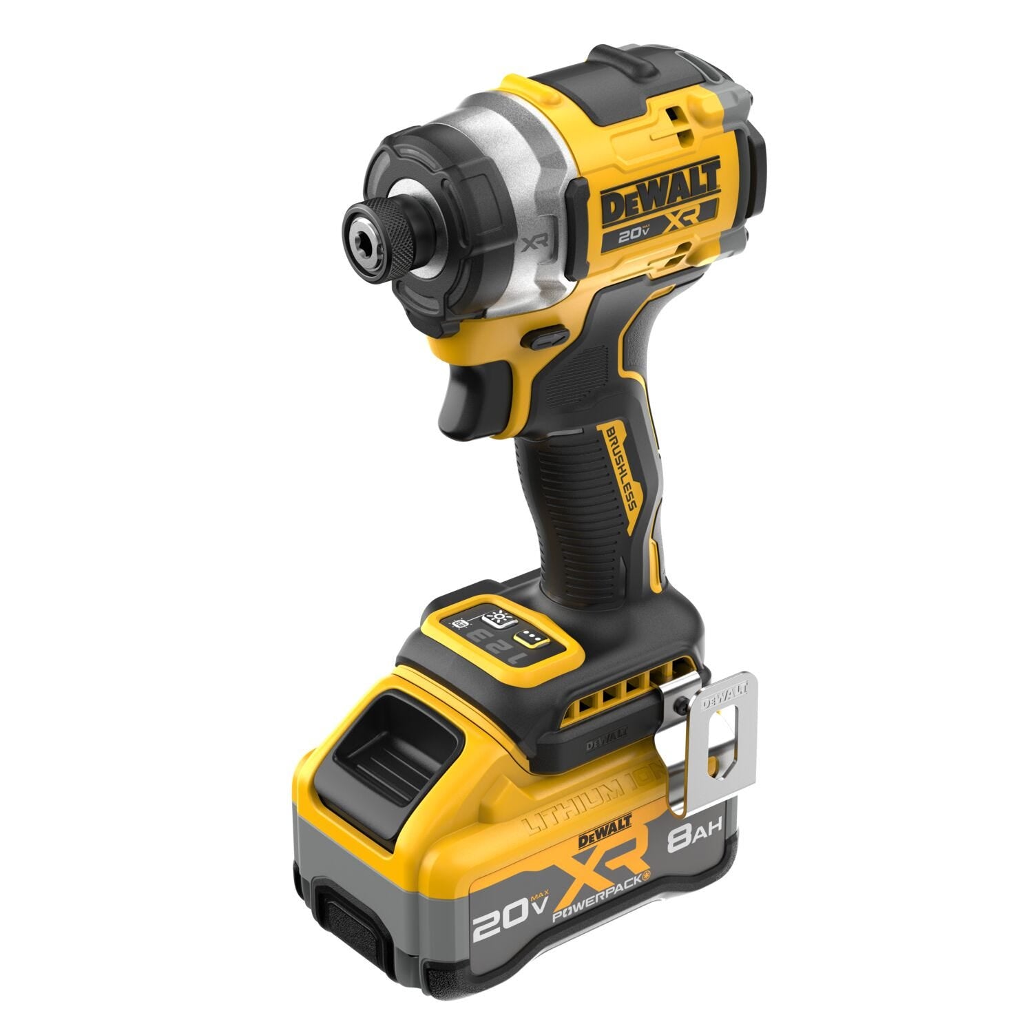 DeWalt DCF860WW1 20V MAX XR Brushless 3-Speed High Torque 1/4 in. Impact Driver POWERPACK 8.0Ah Kit
