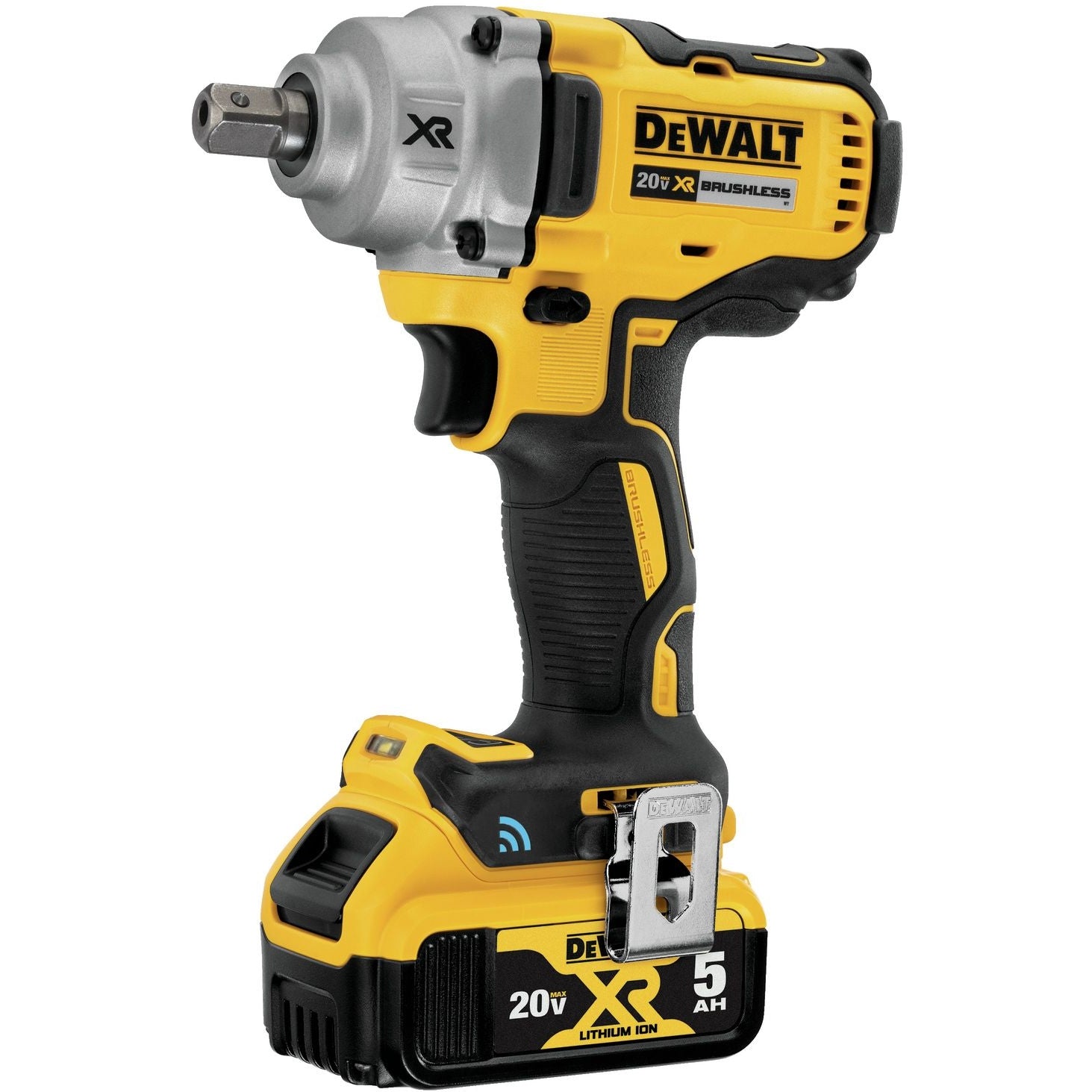 DeWalt DCF896P2 20V MAX Tool Connect 1/2-Inch Mid-Range Detent Pin Anvil Impact Wrench 5.0Ah Kit