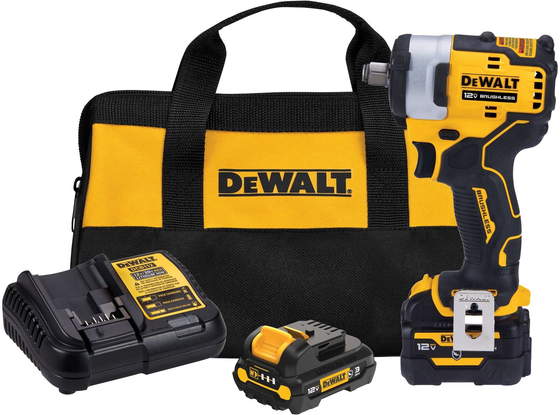 DEWALT DCF901GJ1G1 XTREME 12V MAX Brushless 1/2-in. Cordless Impact Wrench 5.0Ah Kit