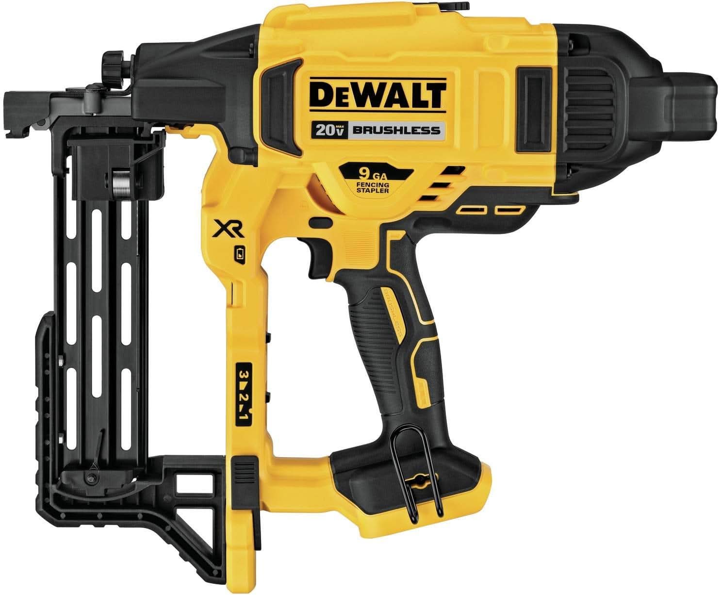 DeWalt 20V MAX XR Brushless 9-Gauge Fencing Stapler (Tool Only) with 960-Pack 1-1/2" Galvanized Barbed Staples