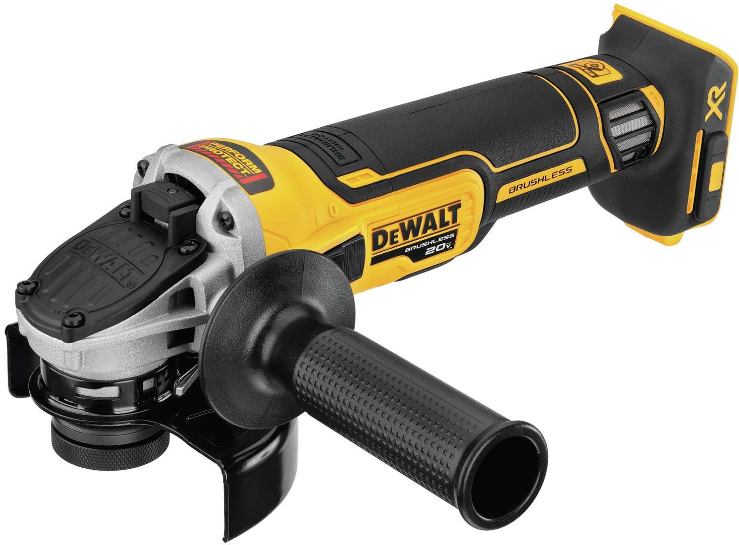 DeWalt DCG405B 20V MAX XR 4-1/2" Slide Switch Small Angle Grinder With Kickback Brake, Tool Only