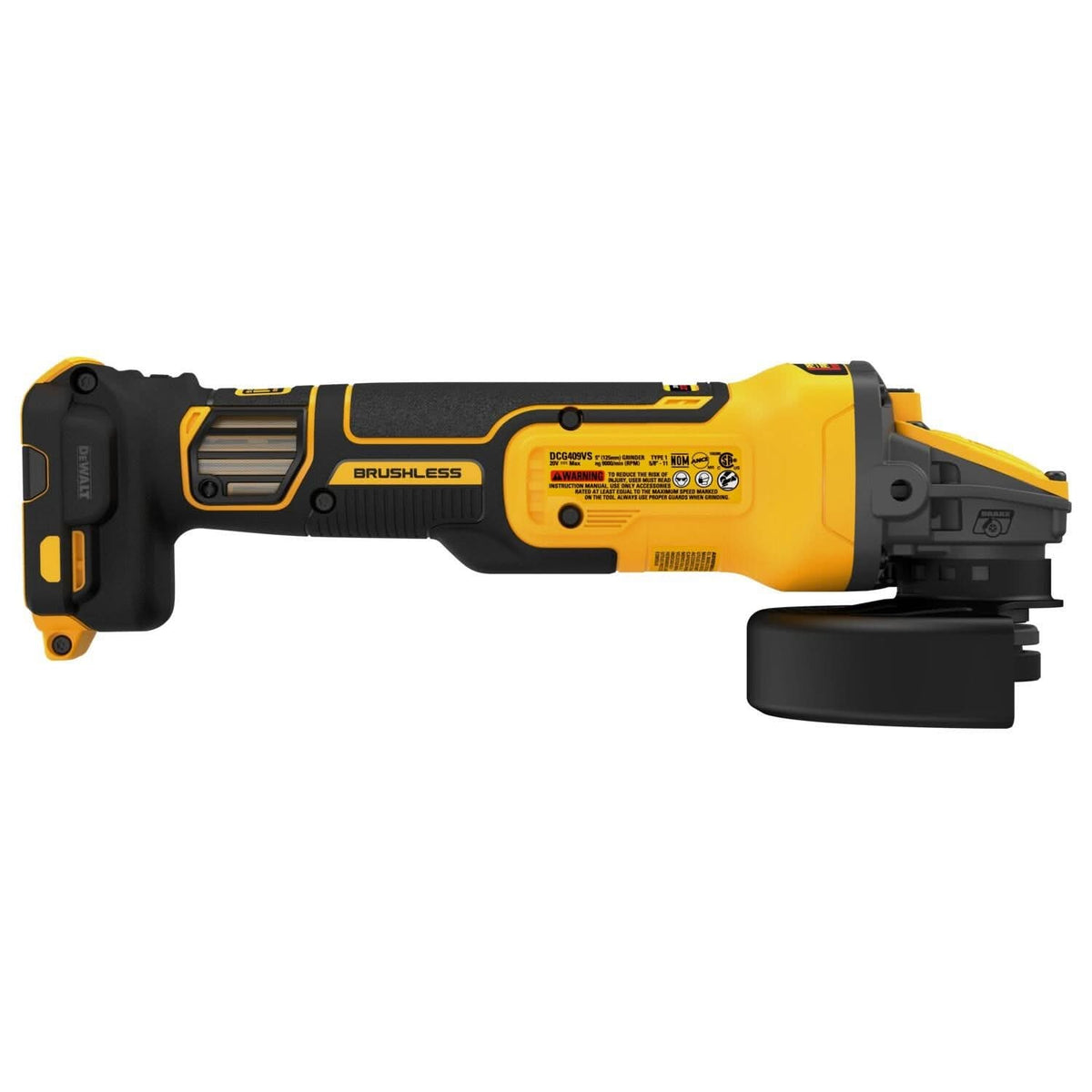DeWalt DCG409VSB 20V MAX 4-1/2" / 5" Variable Speed Grinder with FLEXVOLT ADVANTAGE Technology, Tool Only