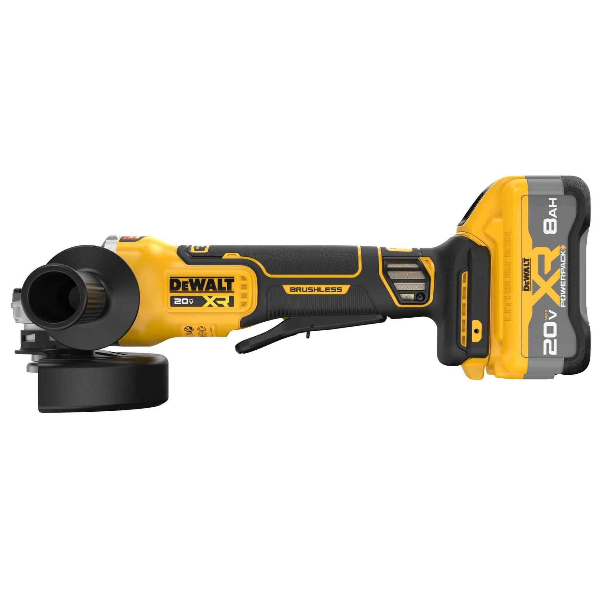 DeWalt DCG410WW1 20V MAX XR Brushless 4-1/2" / 5" Angle Grinder POWERPACK 8.0Ah Kit