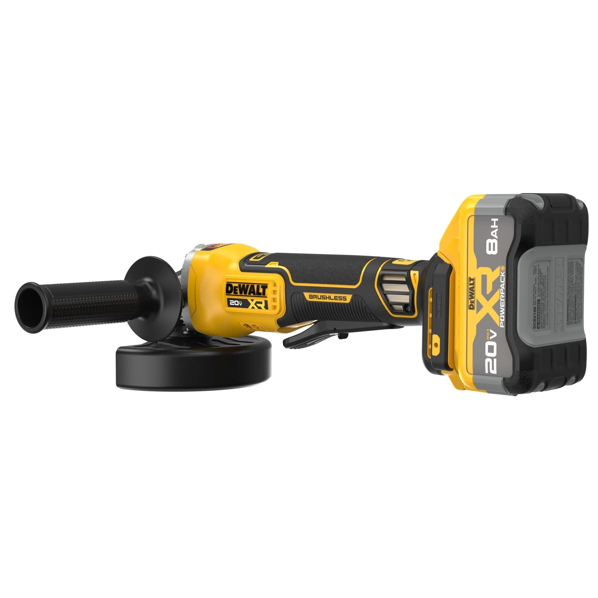 DeWalt DCG410WW1 20V MAX XR Brushless 4-1/2" / 5" Angle Grinder POWERPACK 8.0Ah Kit