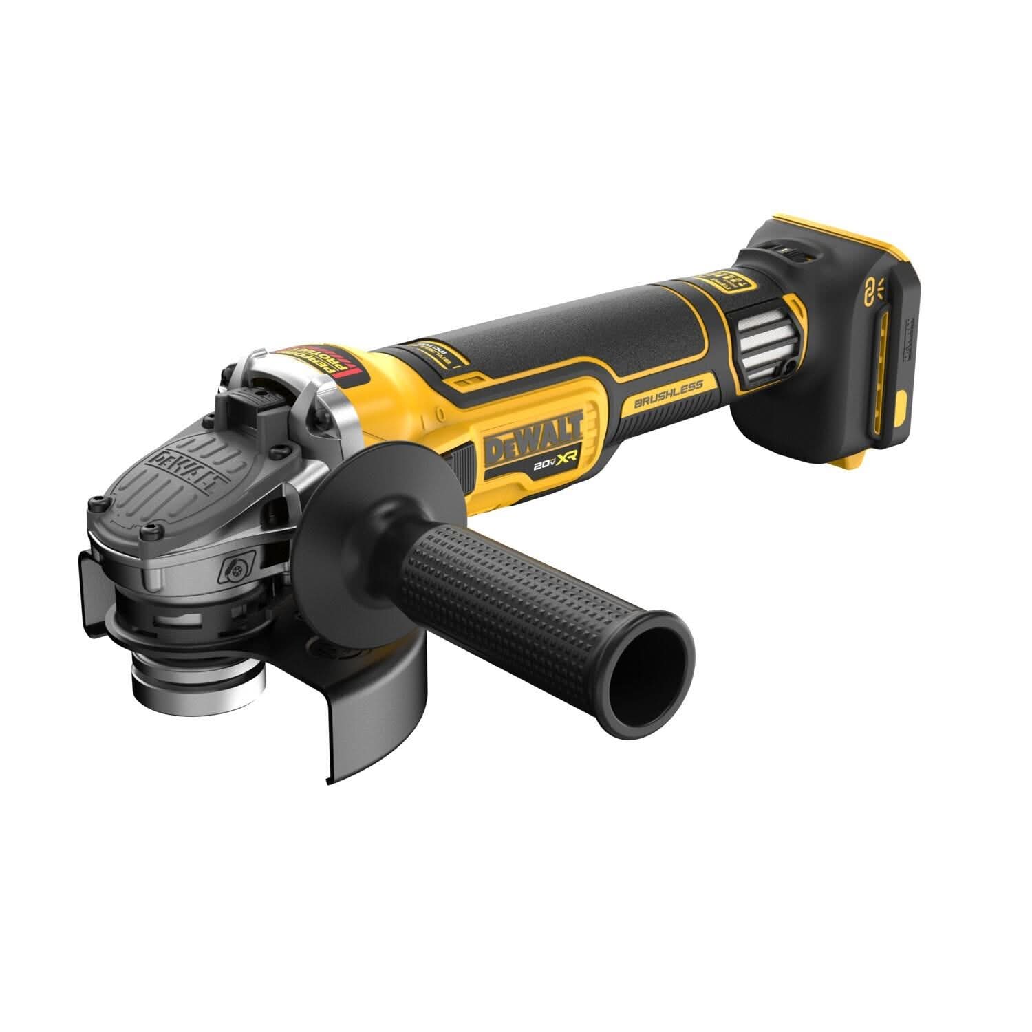 DeWalt DCG411VSB 20V MAX* XR Brushless 4-1/2 in. - 5 in. Variable Speed Slide Switch Grinder, Tool Only