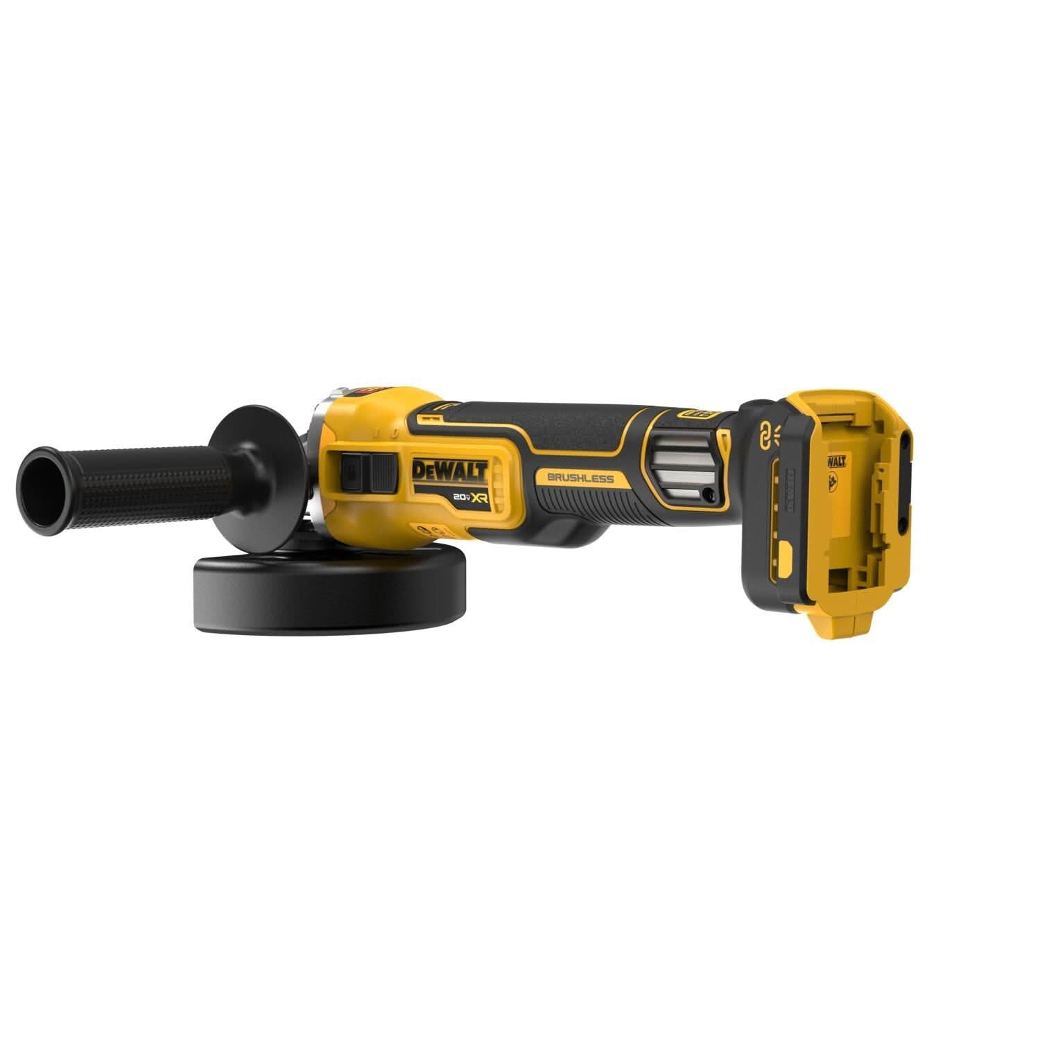 DeWalt DCG411VSB 20V MAX* XR Brushless 4-1/2 in. - 5 in. Variable Speed Slide Switch Grinder, Tool Only
