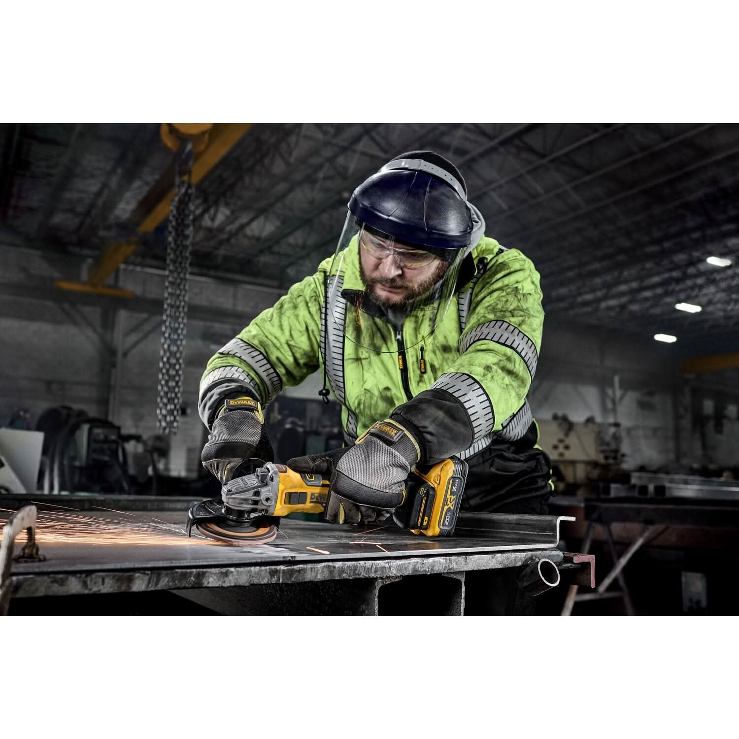DeWalt DCG411VSB 20V MAX* XR Brushless 4-1/2 in. - 5 in. Variable Speed Slide Switch Grinder, Tool Only