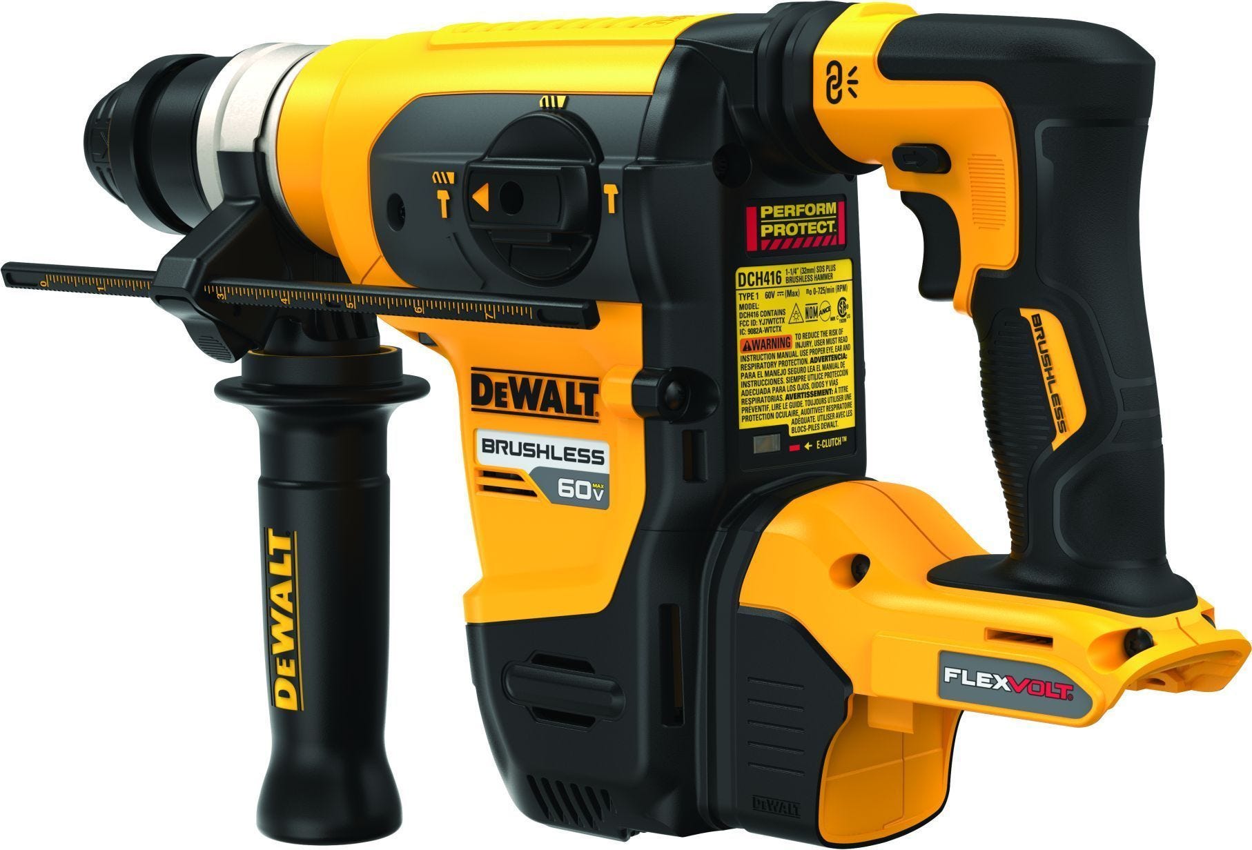DEWALT DCH416B 60V MAX 1-1/4-in. Brushless Cordless SDS PLUS Rotary Hammer, Tool Only