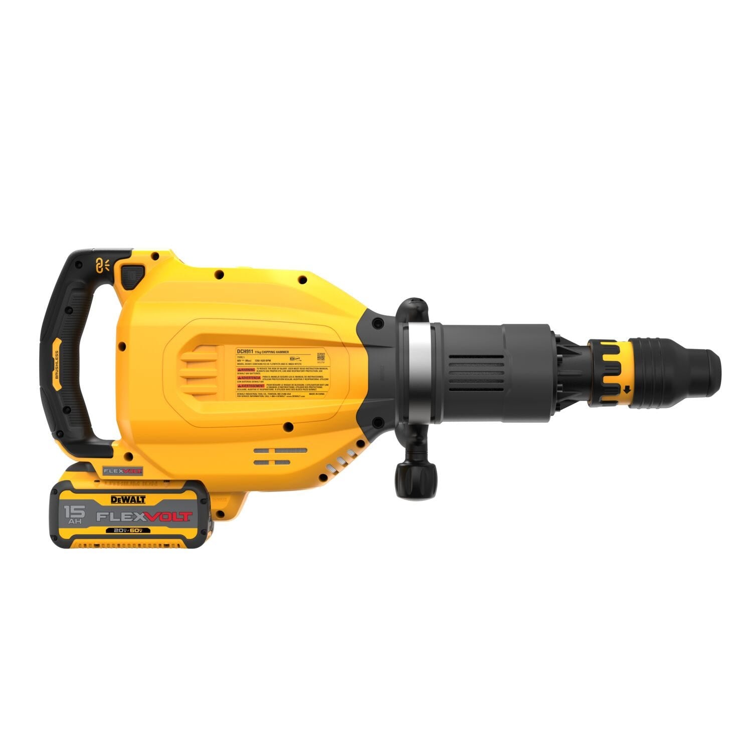 DeWalt DCH911Z2 FlexVolt 20V/60V MAX 27 Lb. SDS MAX Inline Chipping Hammer 15.0Ah Kit